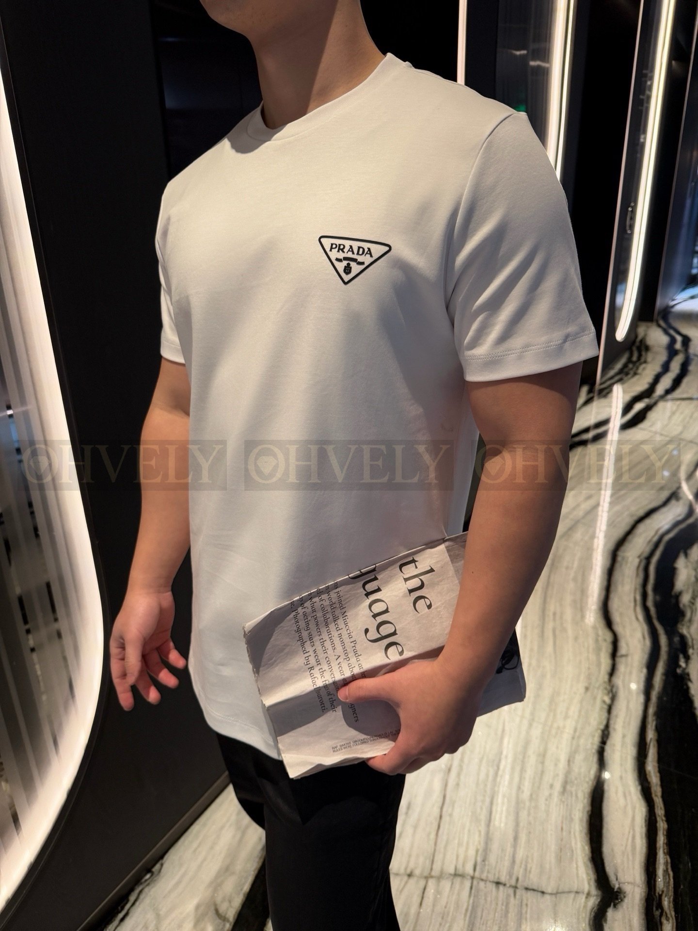 【 ZP버전 】프라다 PRADA 삼각 로고 프린트 반팔 티셔츠 상품 썸네일