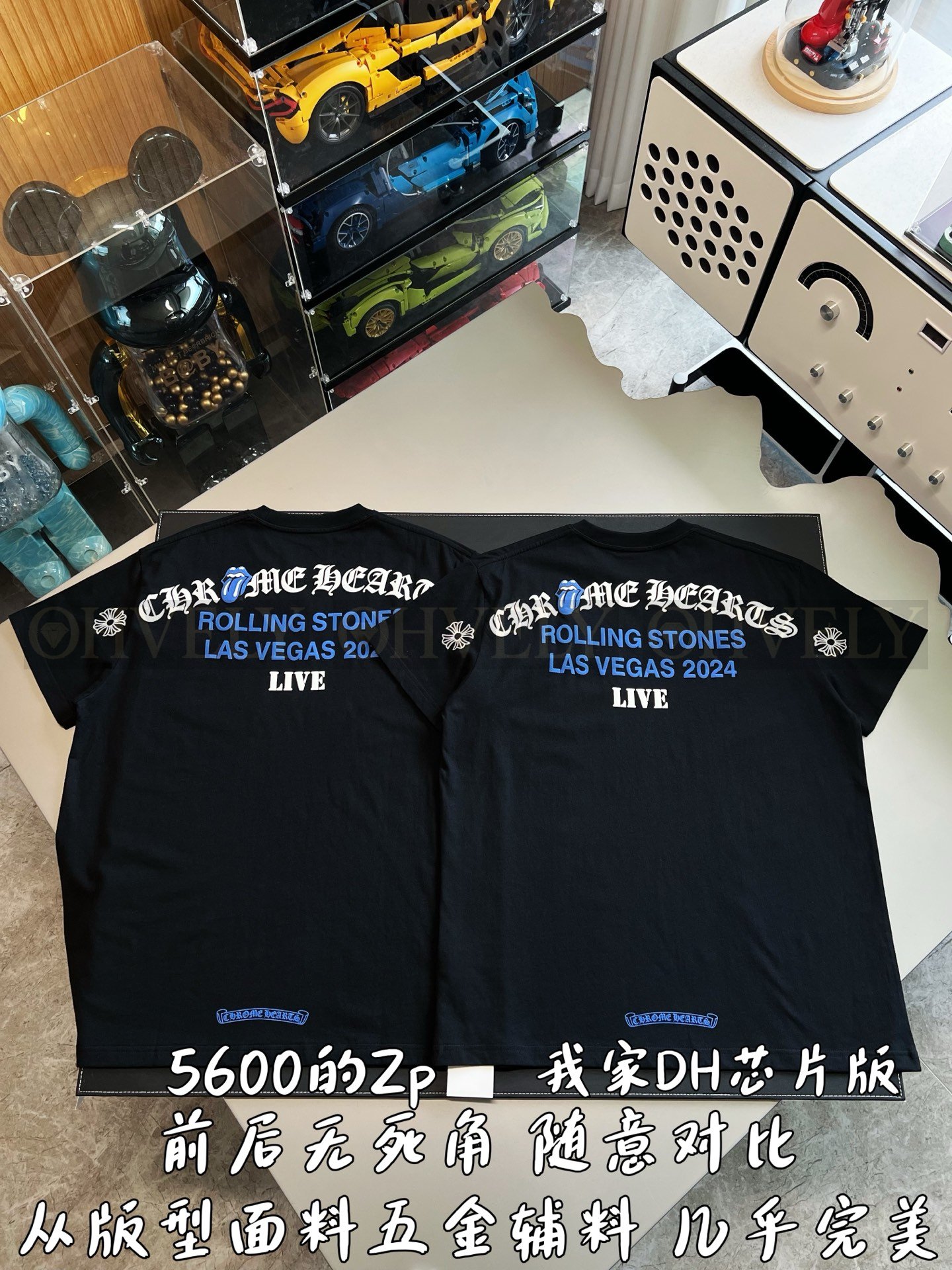 【 ZP버전 】크롬하츠 Chrome Hearts 롤링스톤즈 라스베가스 2024 라이브 반팔 티셔츠 상품 썸네일