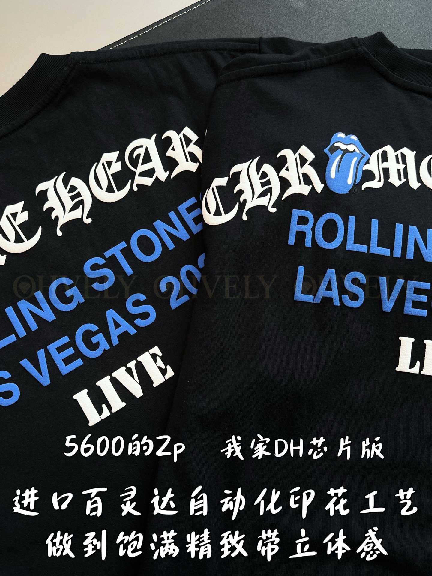 【 ZP버전 】크롬하츠 Chrome Hearts 롤링스톤즈 라스베가스 2024 라이브 반팔 티셔츠 상품 썸네일