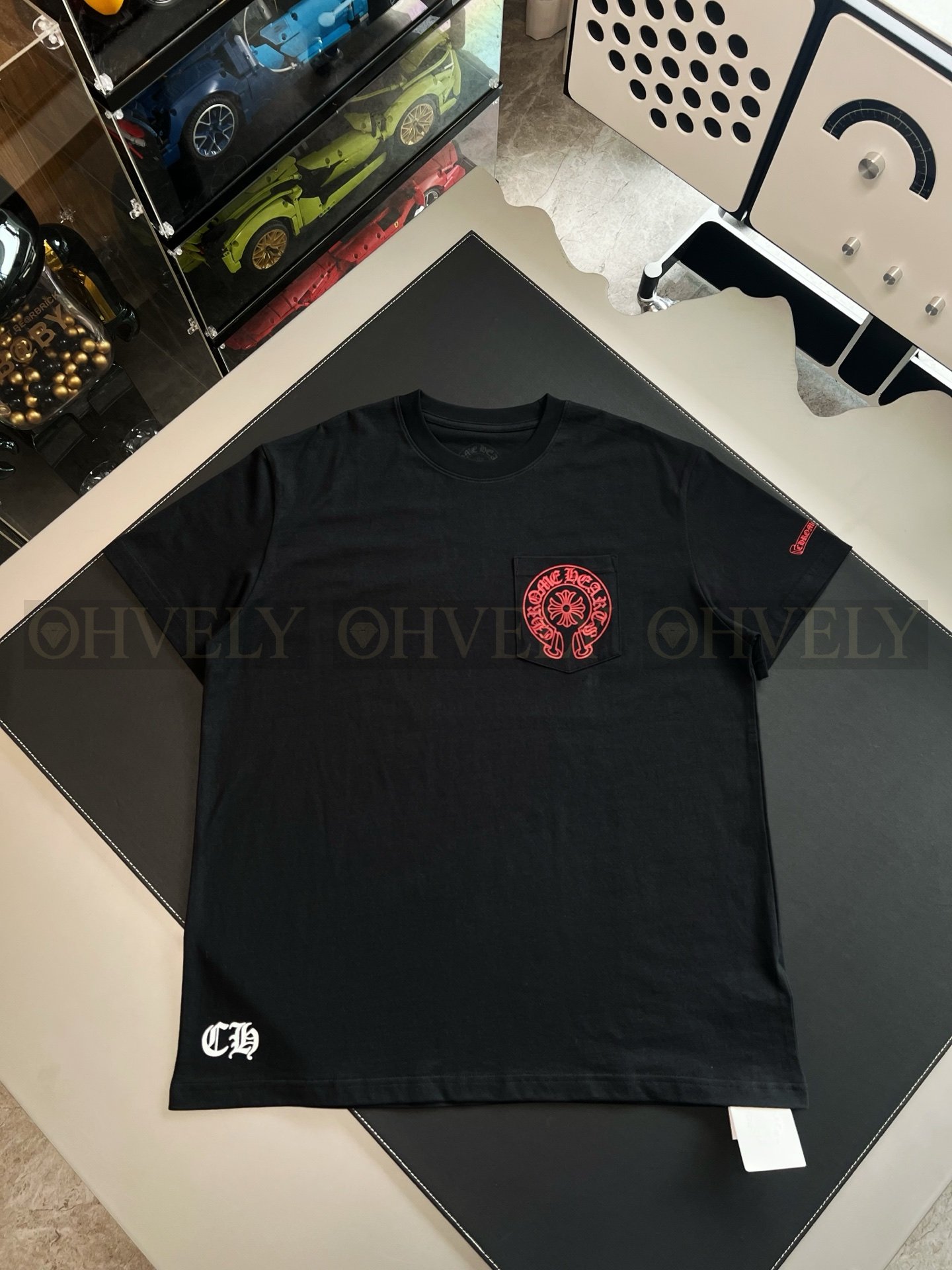 【 ZP버전 】크롬하츠 Chrome Hearts 바인 호스슈 로고 반팔 티셔츠 상품 썸네일