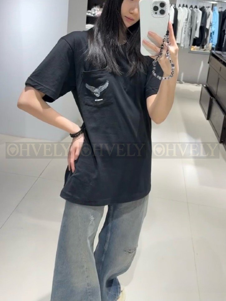 【 ZP버전 】크롬하츠 Chrome Hearts 영블러드 협업 스컬 크로스 반팔 티셔츠 상품 썸네일