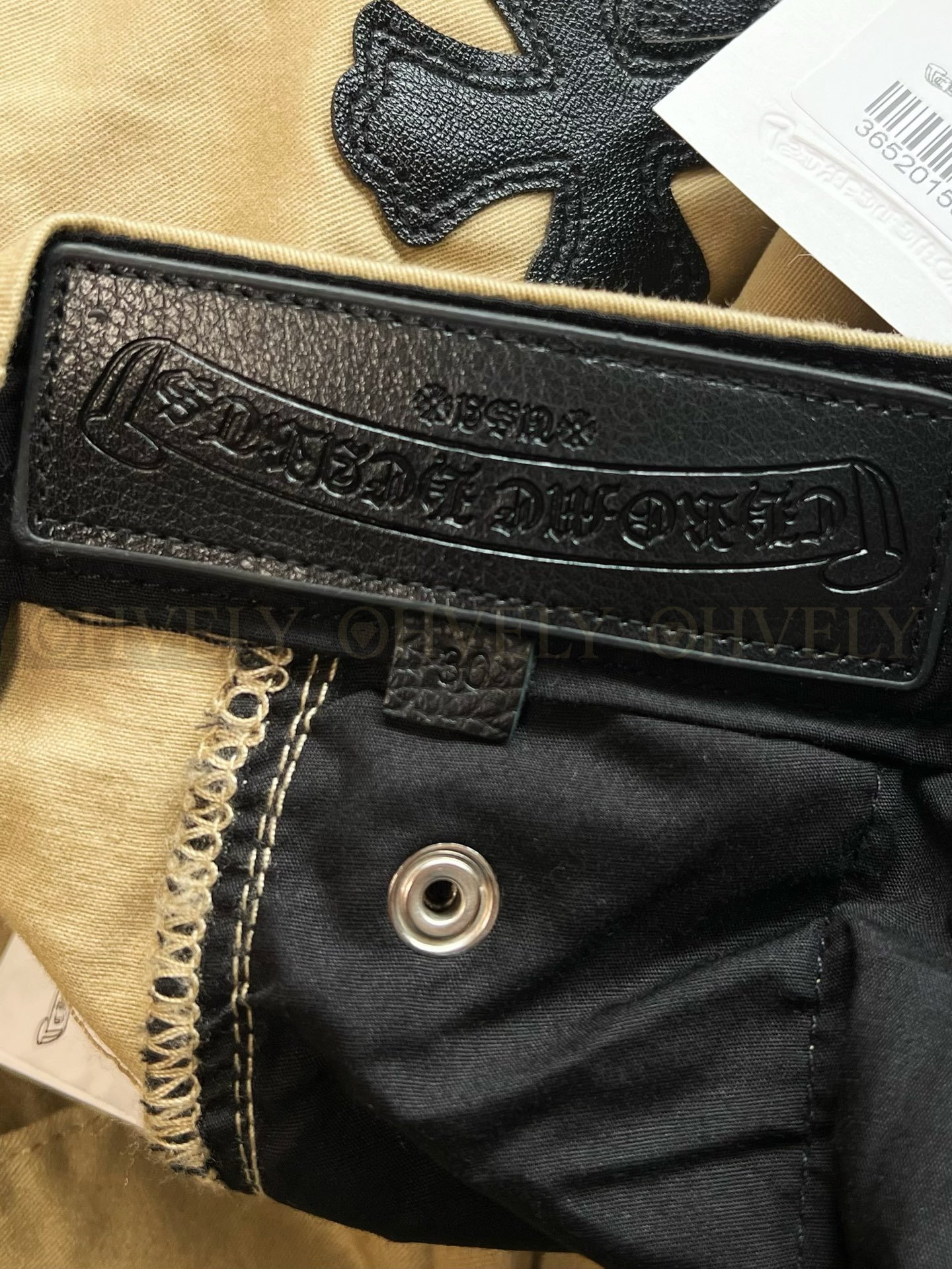 【 ZP버전 】크롬하츠 Chrome Hearts 카키 블랙 멀티 크로스 패치 워크 팬츠 상품 썸네일