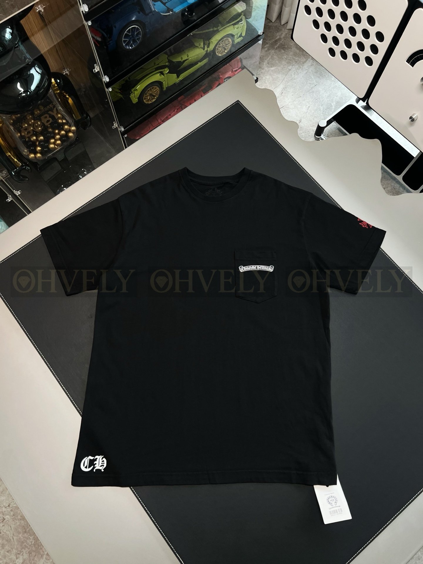 【 ZP버전 】크롬하츠 Chrome Hearts BS 플뢰르 모노그램 플레임 반팔 티셔츠 상품 썸네일