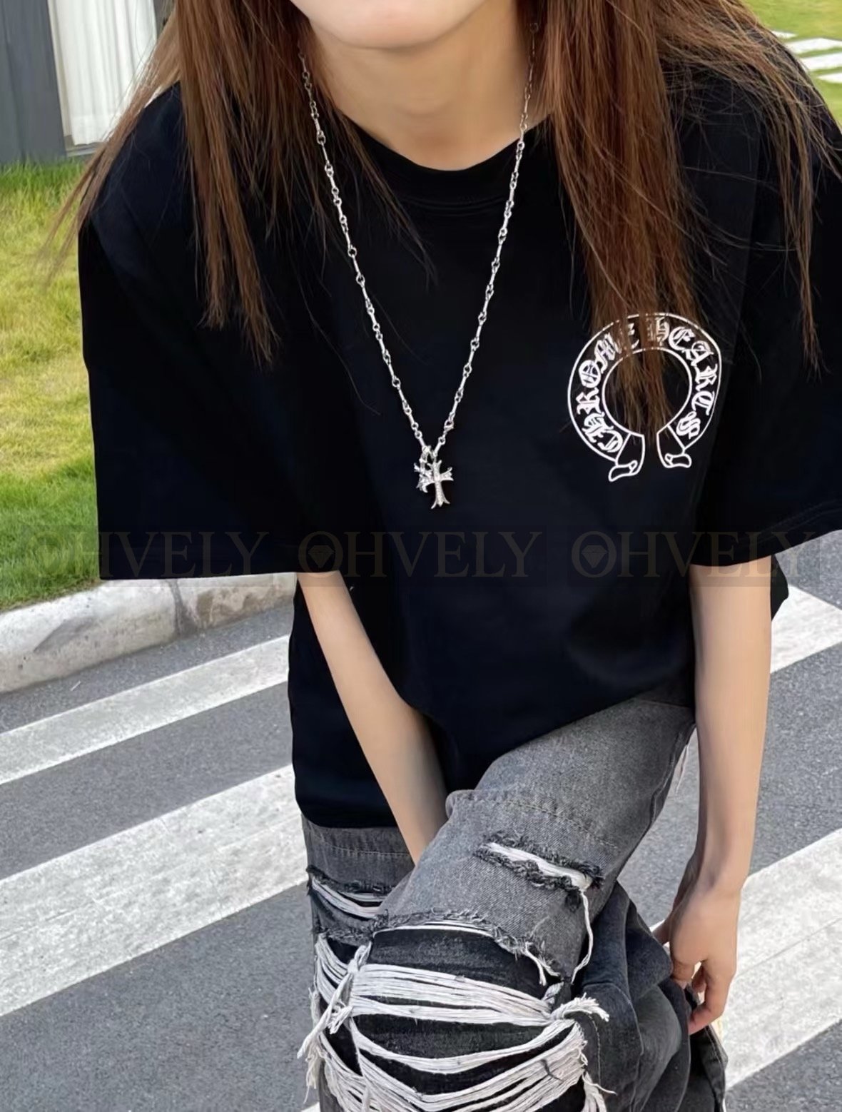 【 ZP버전 】크롬하츠 Chrome Hearts 한정 산스크리트어 범어 포켓 티셔츠 상품 썸네일
