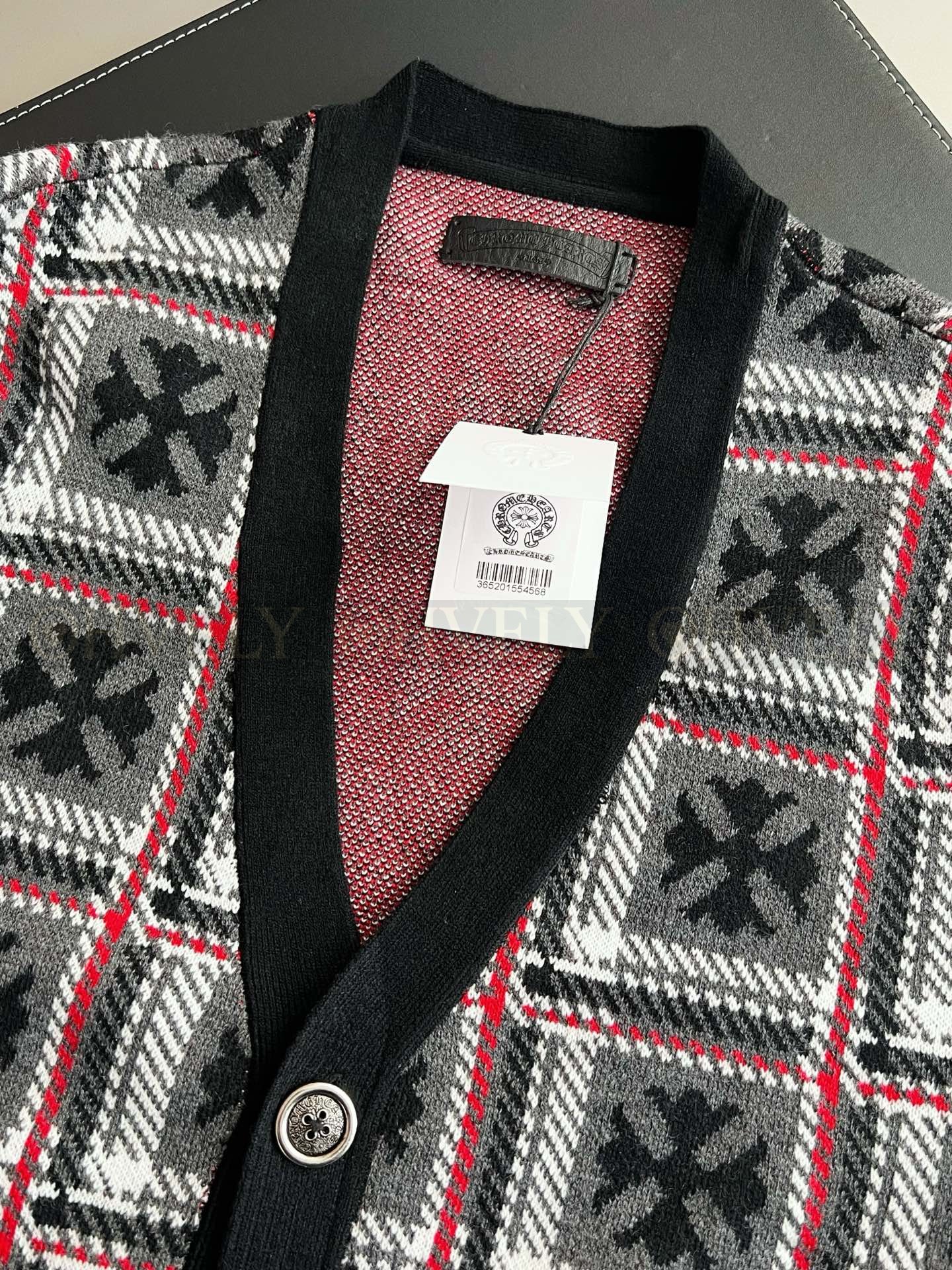 【 ZP버전 】크롬하츠 Chrome Hearts 체크 인터샤 크로스 패치 가디건 상품 썸네일