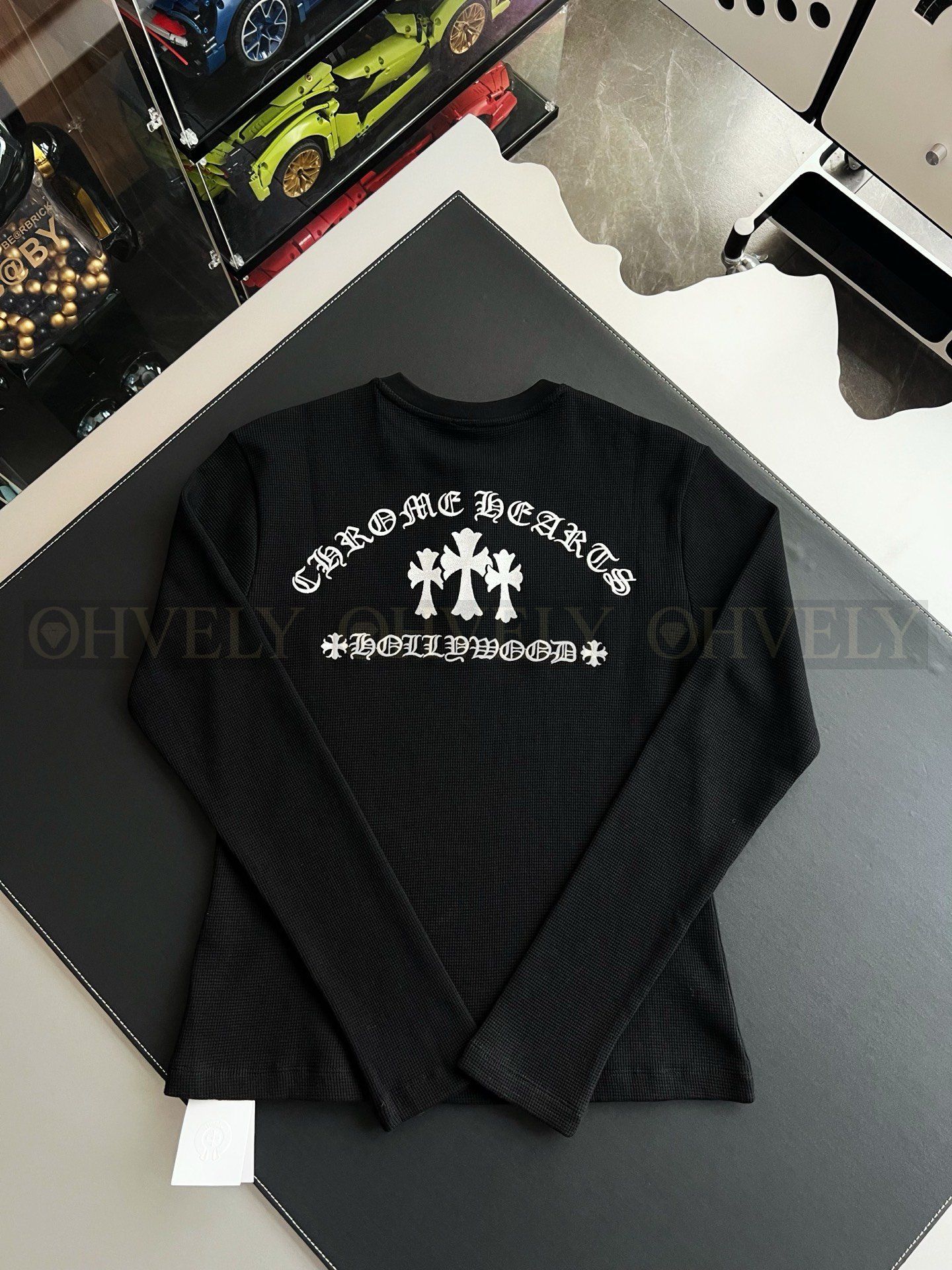 【 ZP버전 】크롬하츠 Chrome Hearts 로고 자수 와플 써멀 헨리넥 롱슬리브 상품 썸네일
