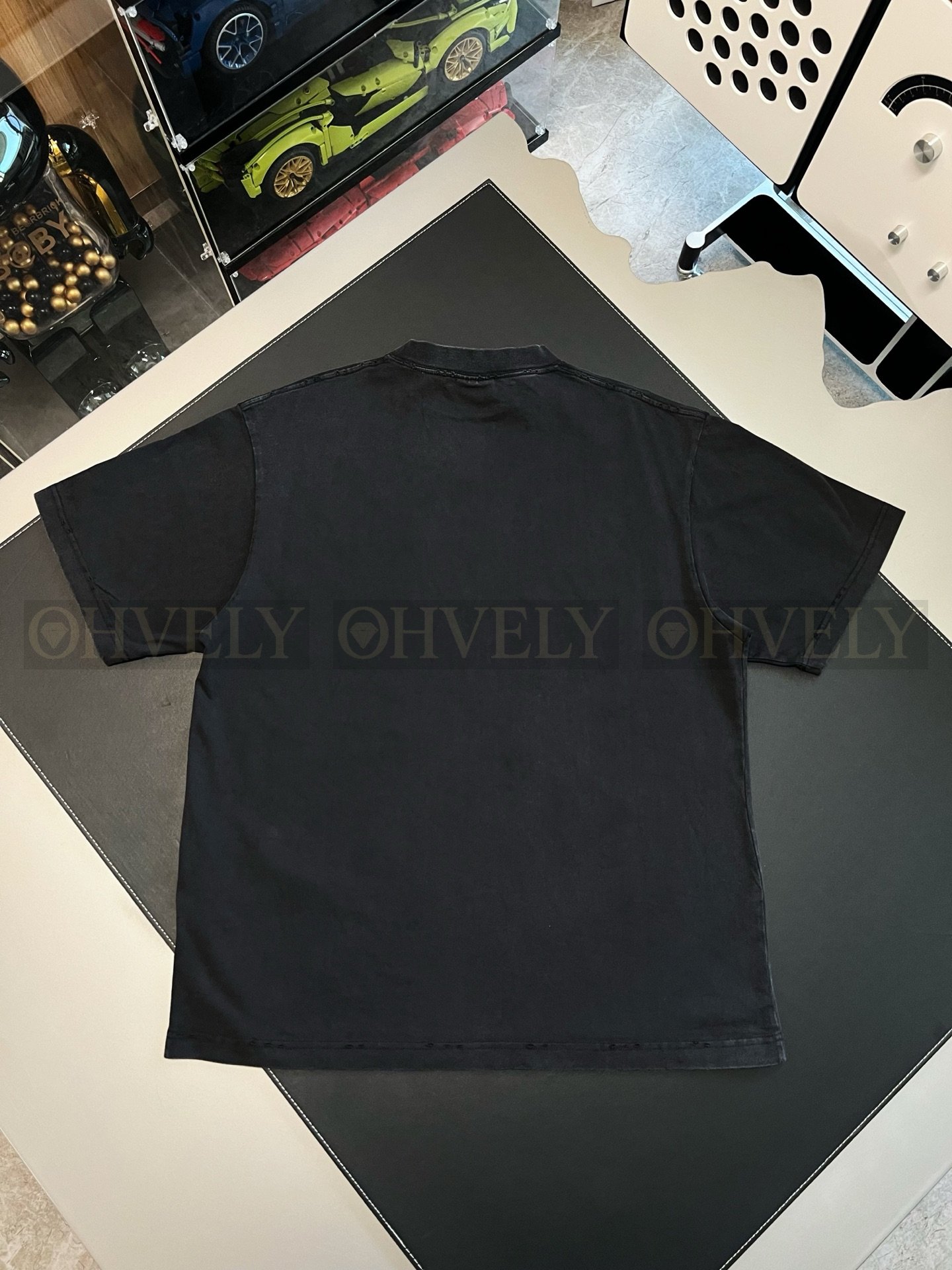 【 ZP버전 】발렌시아가 Balenciaga 메탈 로고 오버사이즈 반팔 티셔츠 블랙 상품 썸네일