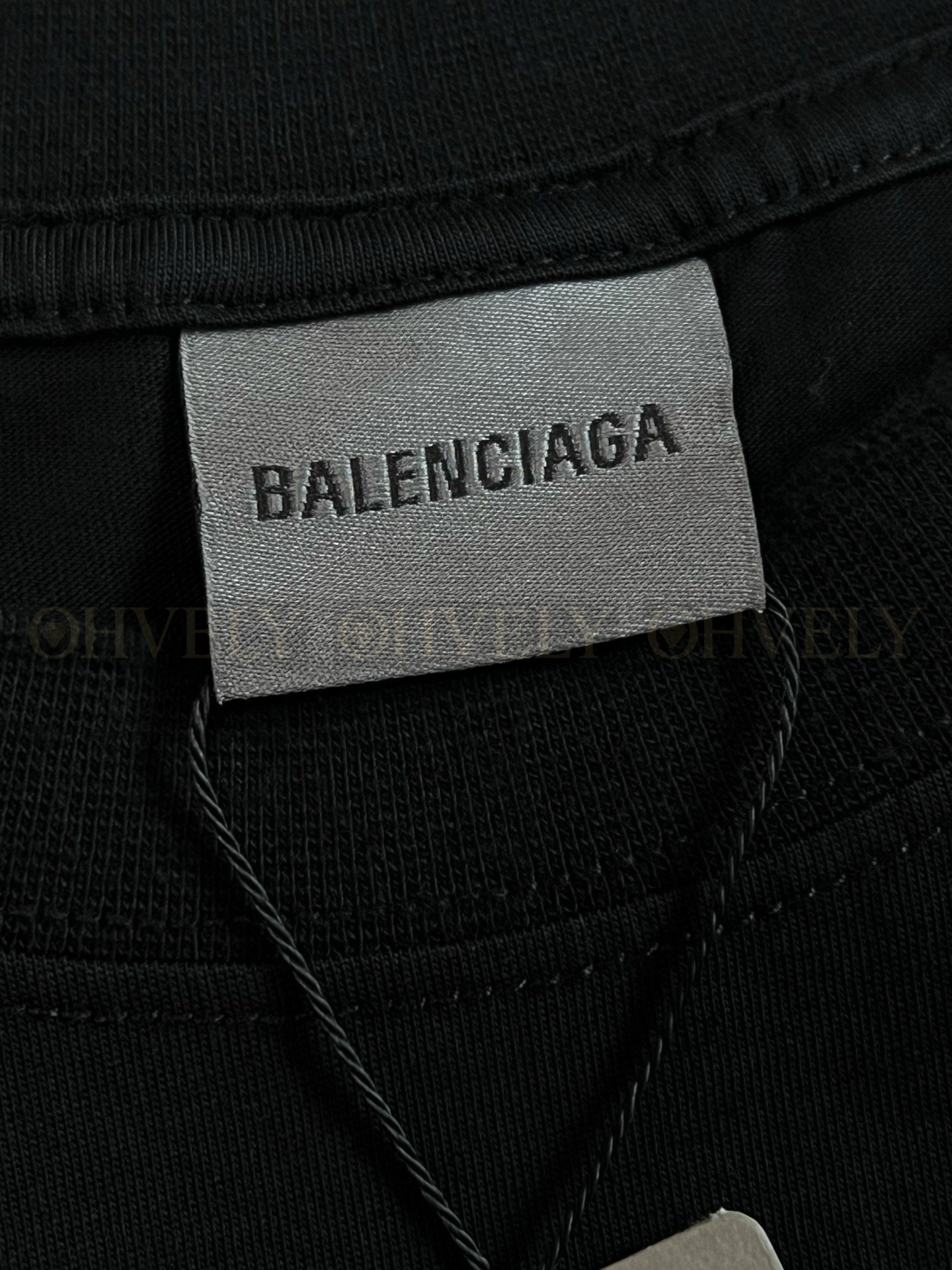 【 ZP버전 】발렌시아가 Balenciaga 핑크 로고 자수 티셔츠 블랙 상품 썸네일
