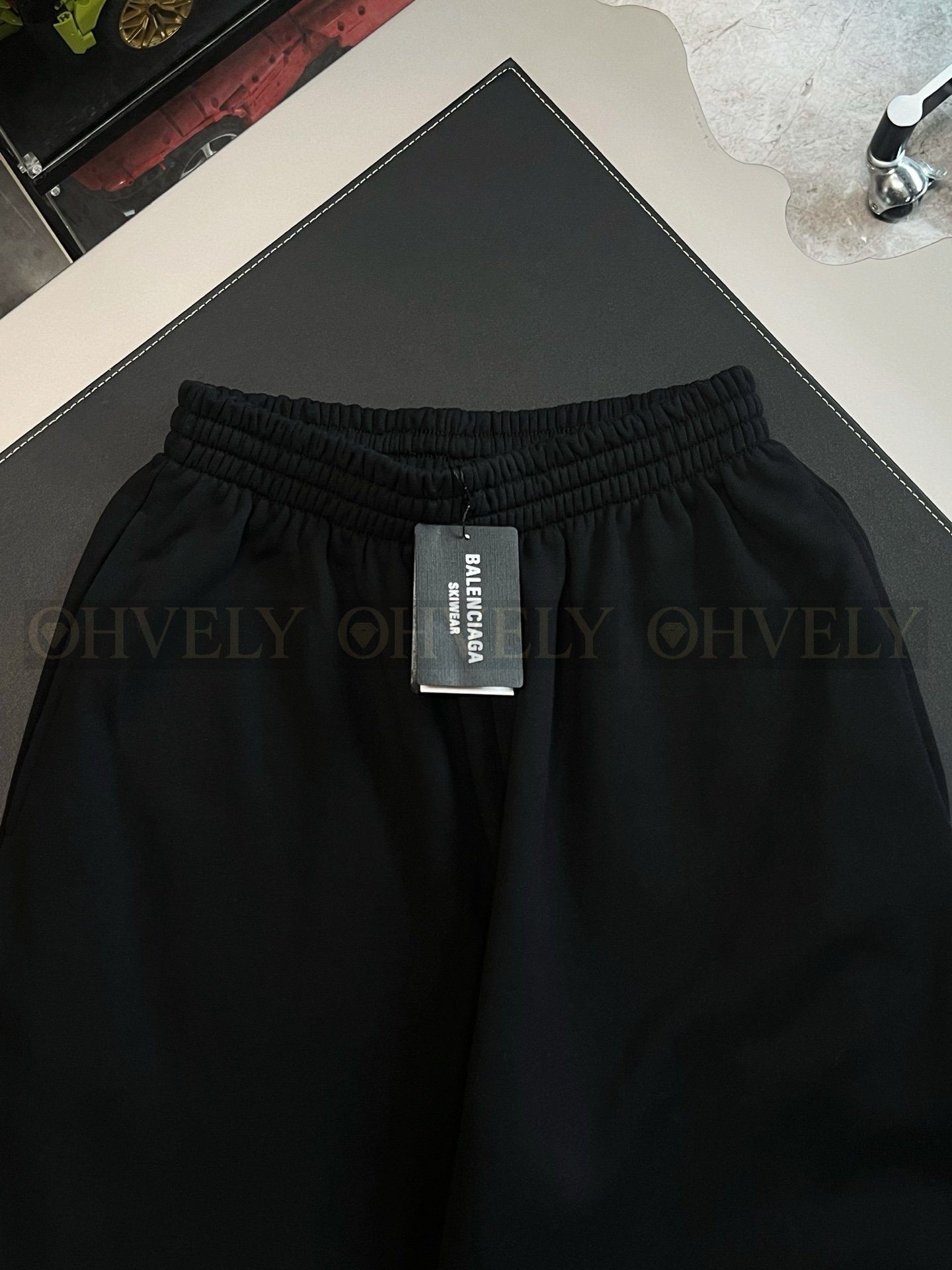 【 ZP버전 】발렌시아가 Balenciaga 3B 스포츠 아이콘 로고 자수 트랙 팬츠 블랙 상품 썸네일