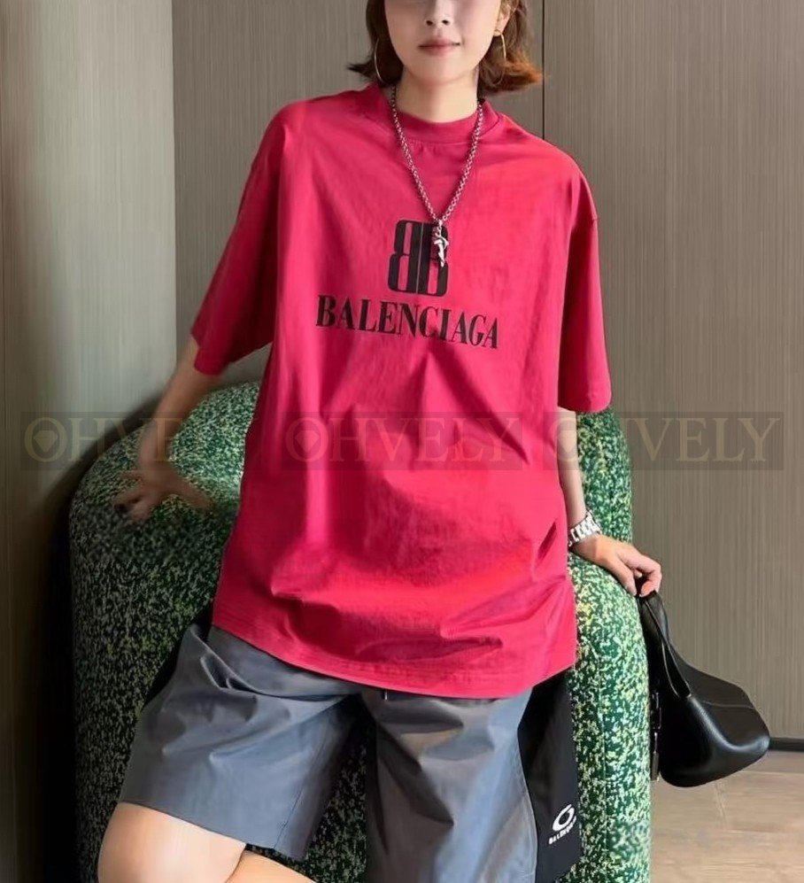 【 ZP버전 】발렌시아가 Balenciaga 더블 B 로고 프린트 반팔 티셔츠 상품 썸네일