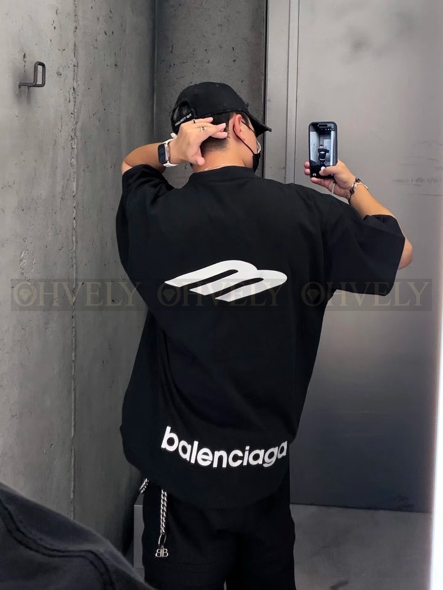 【 ZP버전 】발렌시아가 Balenciaga 3B 스포츠 아이콘 로고 자수 라지 핏 티셔츠 상품 썸네일