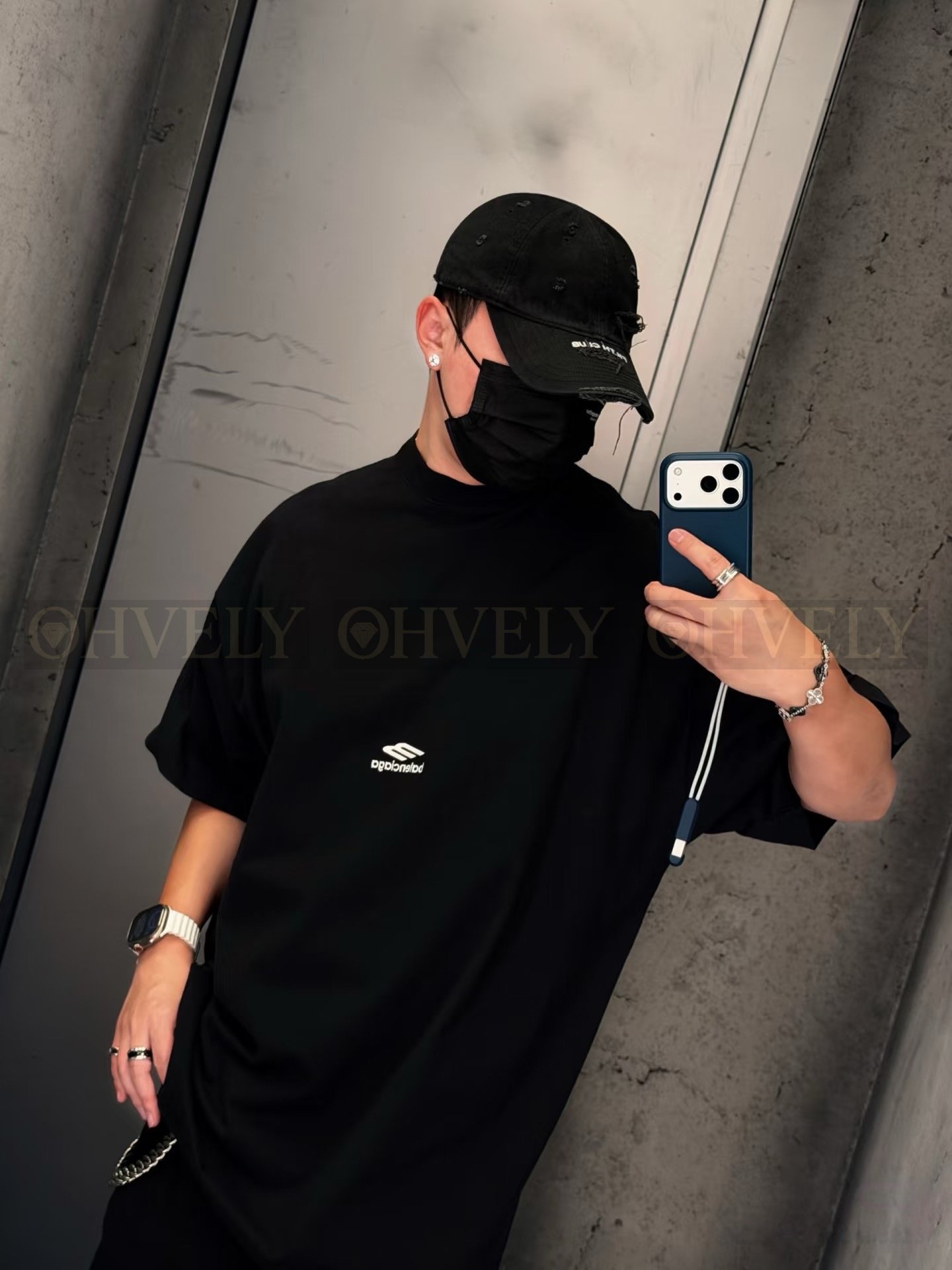 【 ZP버전 】발렌시아가 Balenciaga 3B 스포츠 아이콘 로고 자수 라지 핏 티셔츠 상품 썸네일