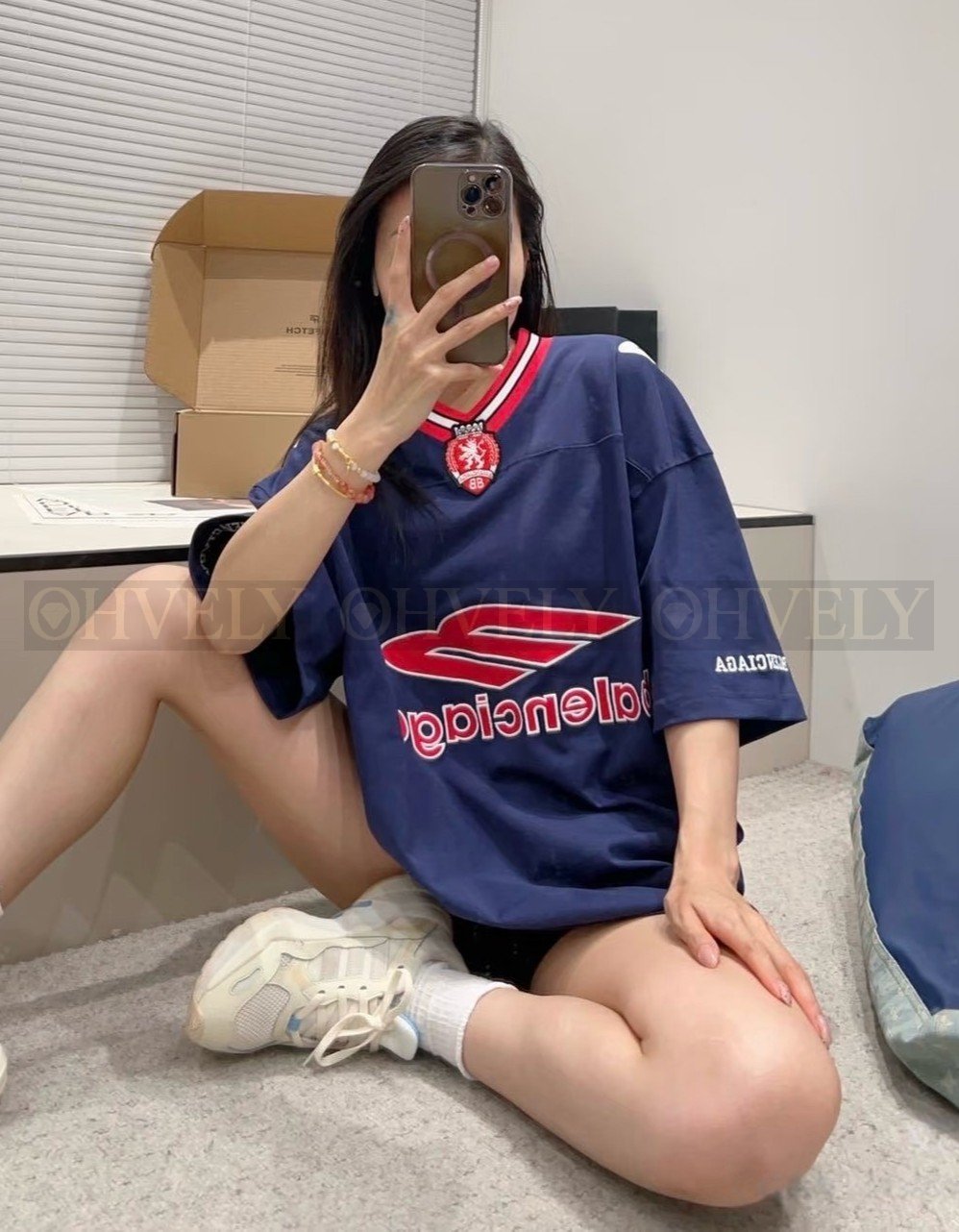 【 ZP버전 】발렌시아가 Balenciaga 3B 스포츠 아이콘 로고 저지 티셔츠 상품 썸네일