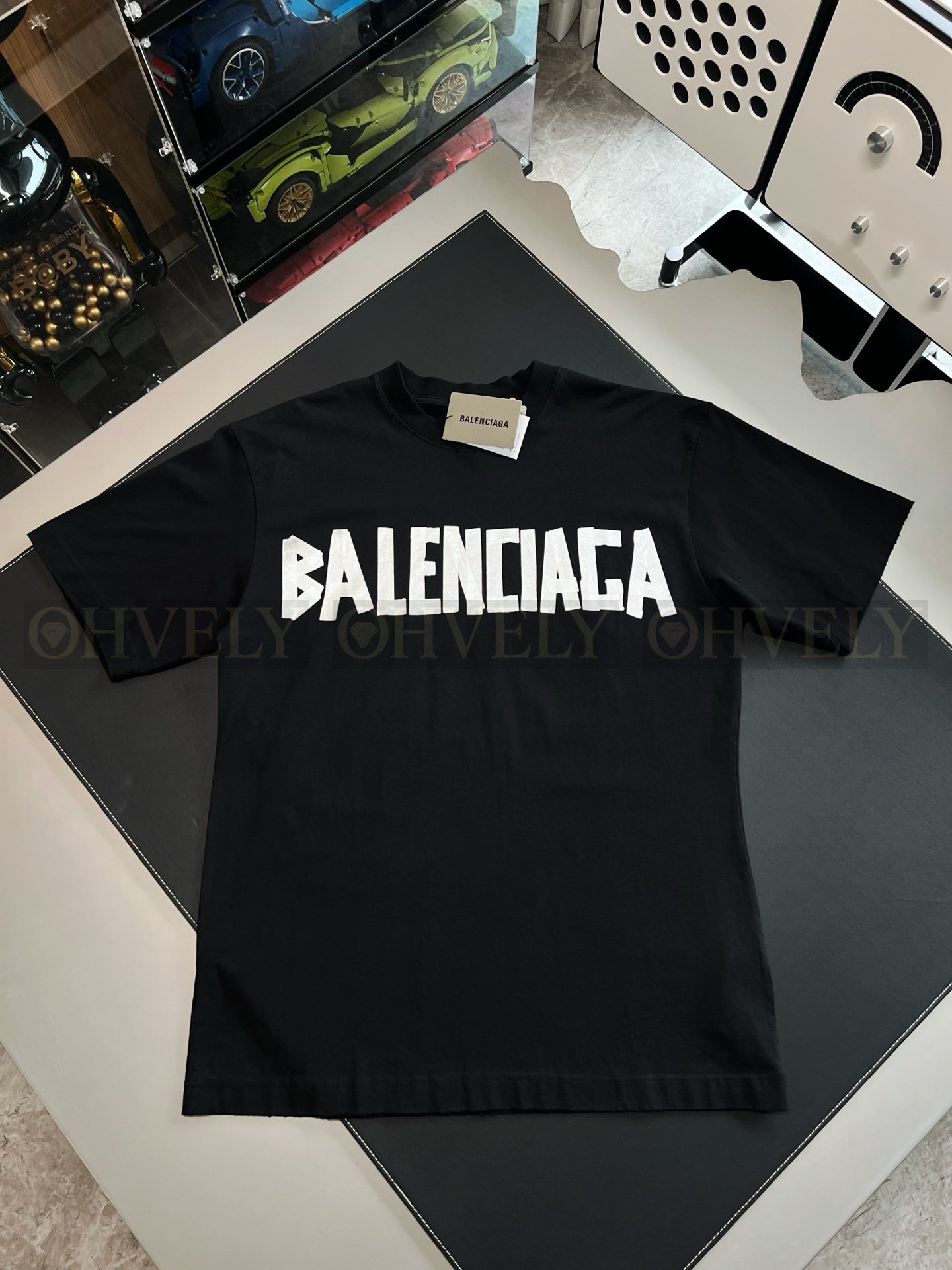 【 ZP버전 】발렌시아가 Balenciaga 테이프 타입 로고 프린트 반팔 티셔츠 상품 썸네일