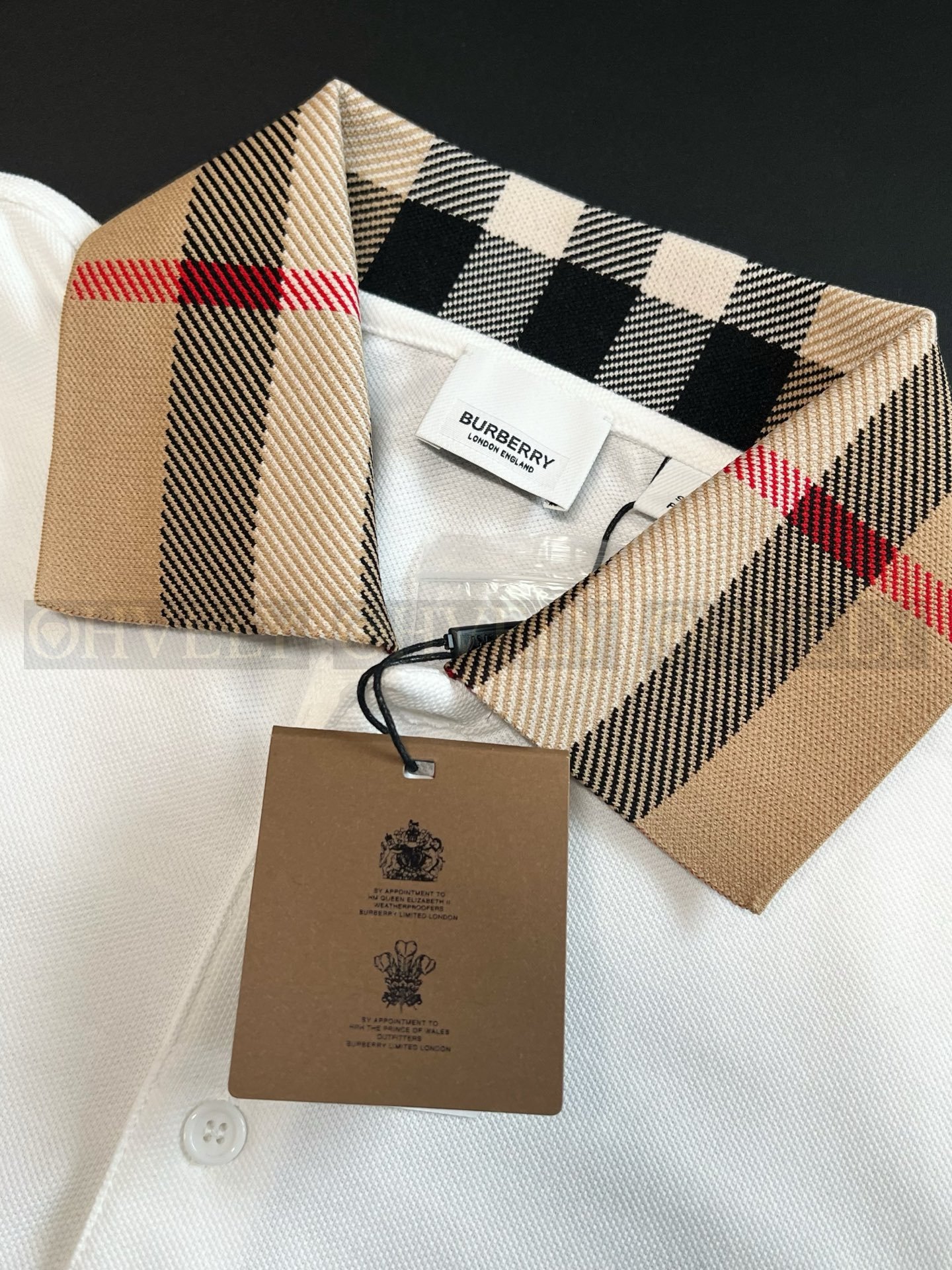 【 ZP버전 】Burberry 버버리 체크 칼라 코튼 피케 폴로 셔츠 상품 썸네일