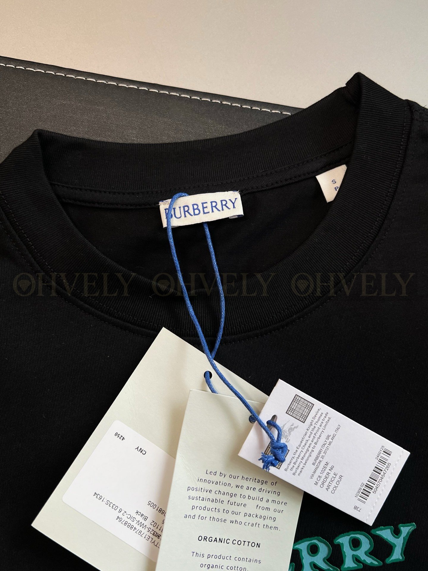 【 ZP버전 】버버리 Burberry 로고 자수 코튼 티셔츠 상품 썸네일