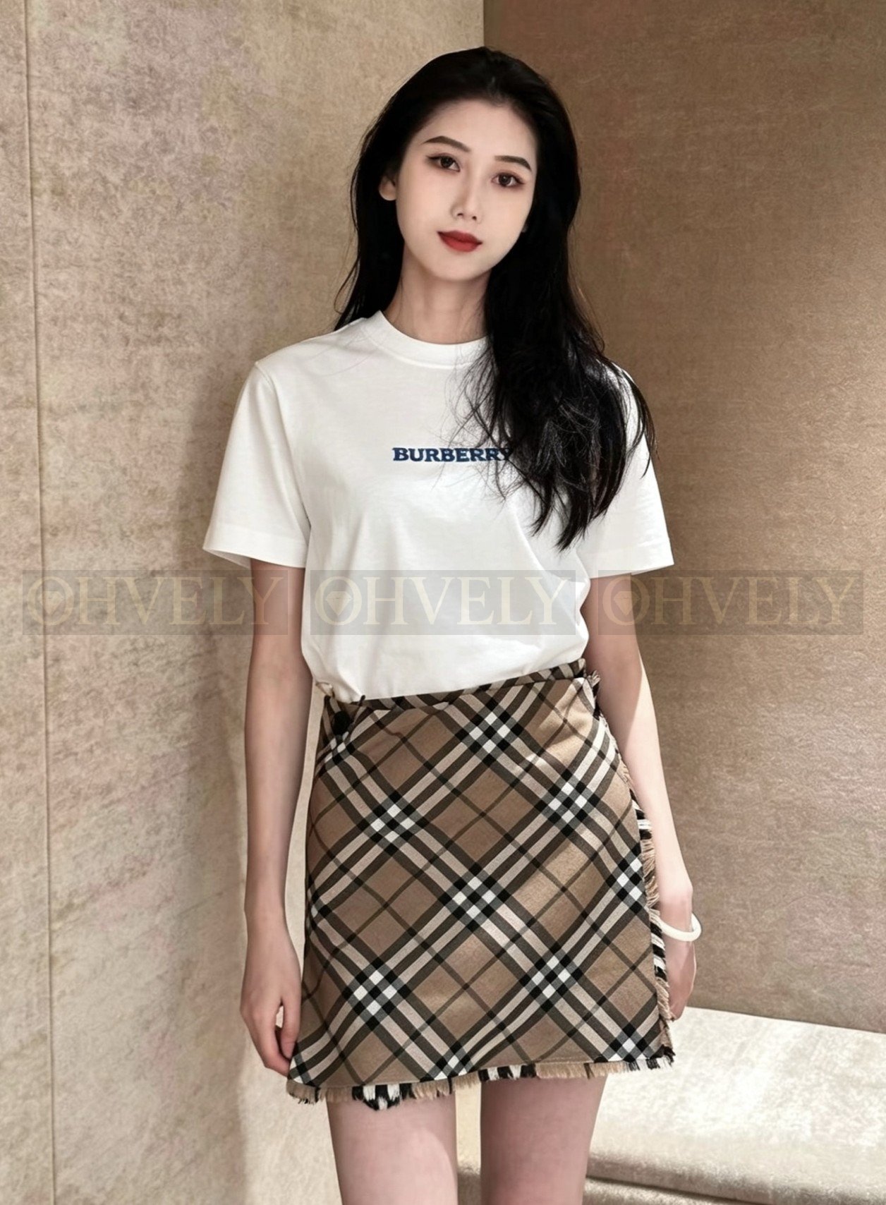 【 ZP버전 】버버리 Burberry 로고 자수 코튼 티셔츠 상품 썸네일