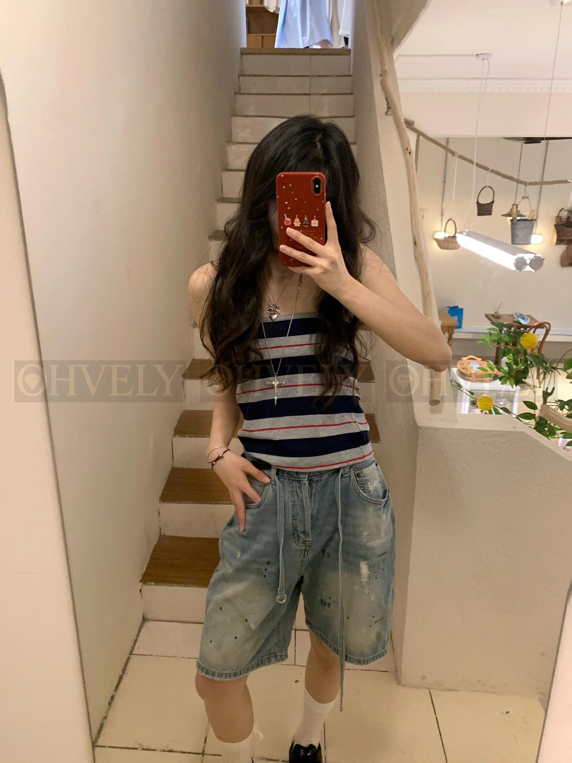 【 ZP버전 】아크네 스튜디오 Acne Studios 페인트 스플래터 라이트 워싱 데님 쇼츠 상품 썸네일