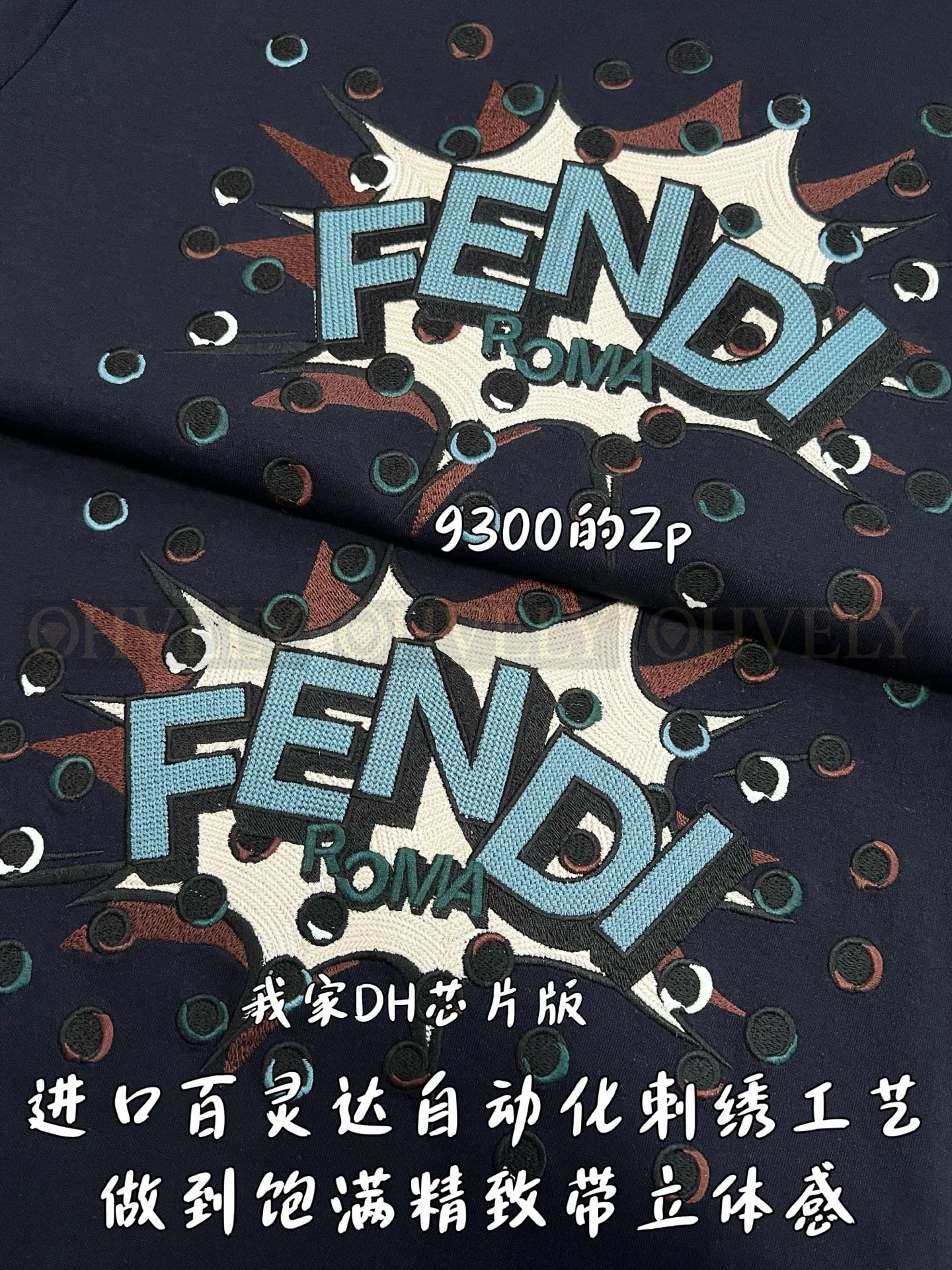 【 ZP버전 】펜디 Fendi 로마 코믹 팝아트 자수 티셔츠 상품 썸네일