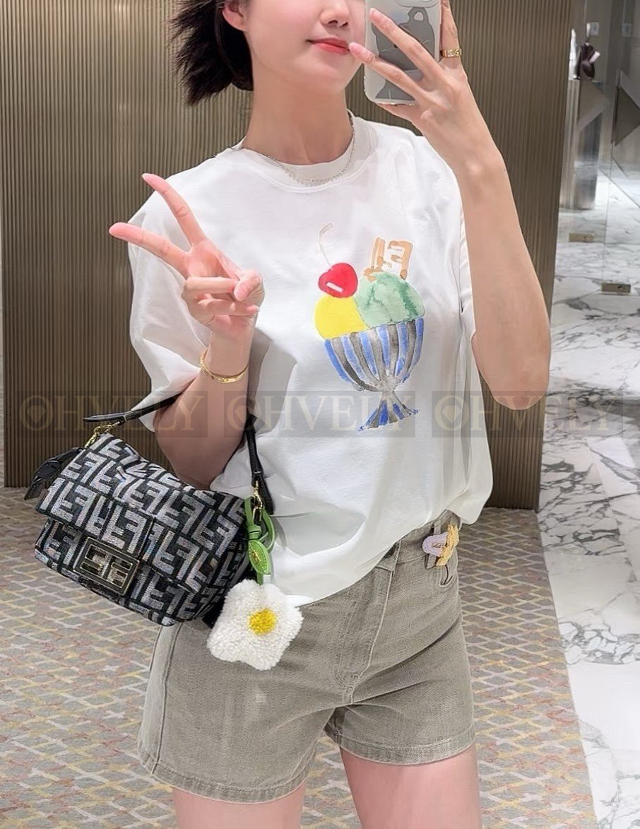【 ZP버전 】펜디 Fendi 아이스크림 로고 자수 티셔츠 상품 썸네일