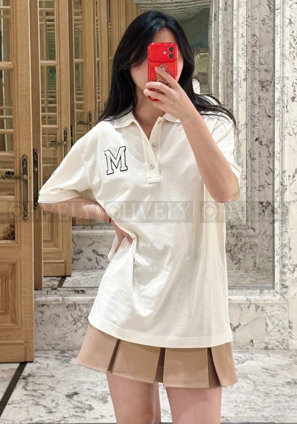 【 ZP버전 】몽클레르 M 패치 카라 반팔 티셔츠 상품 썸네일