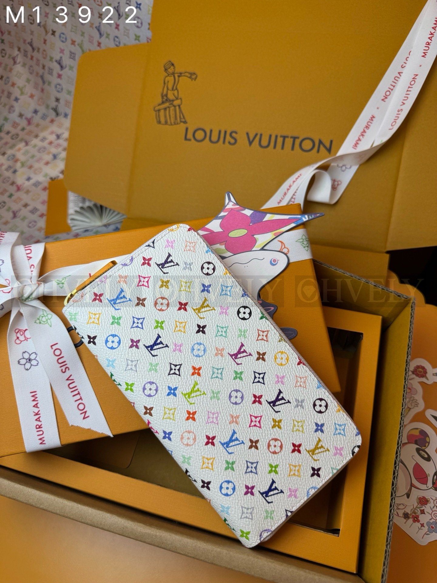 【 ZP 버전 】루이비통 Louis Vuitton x 무라카미 다카시 멀티컬러 지피 월릿 화이트 상품 썸네일