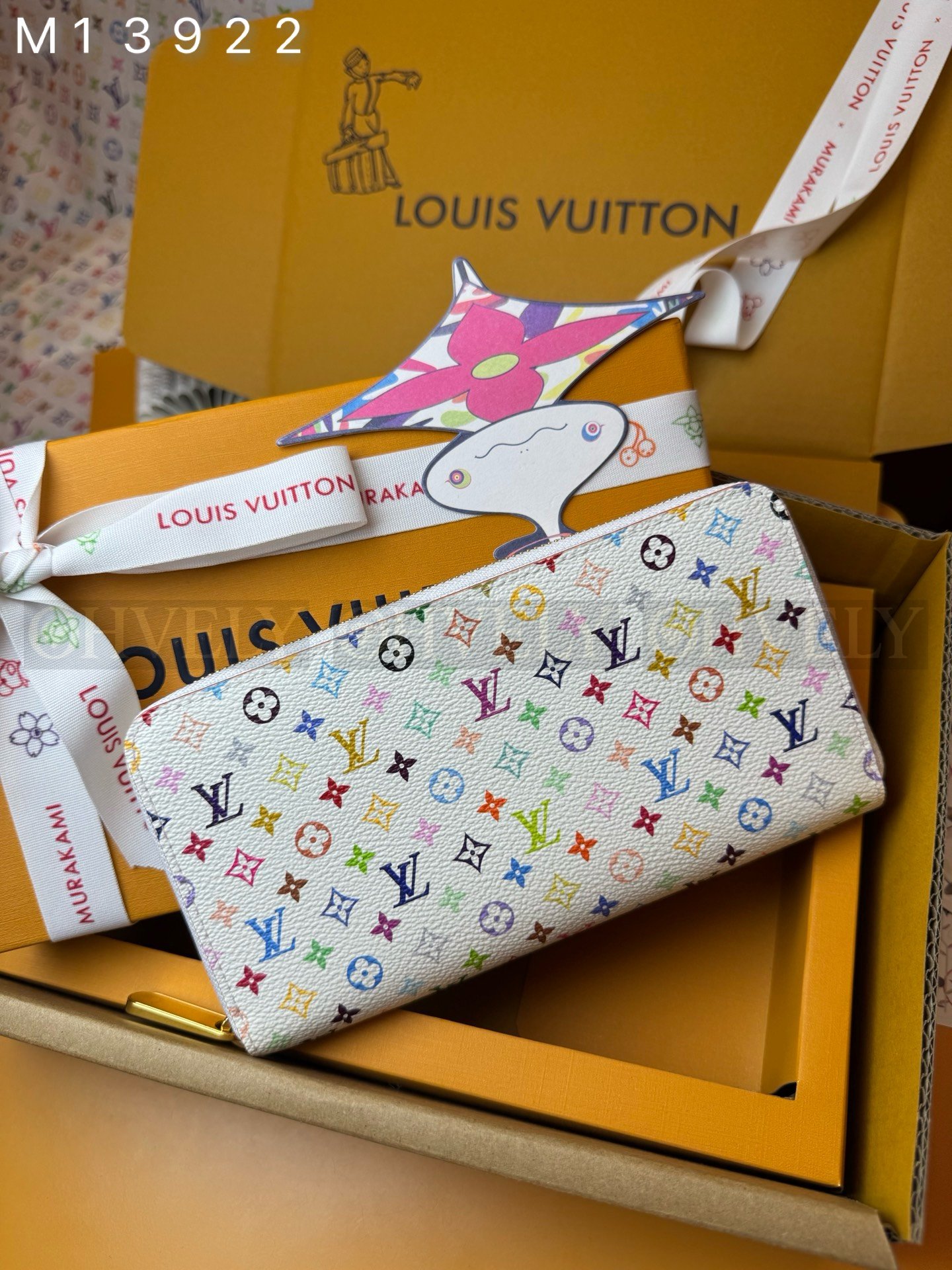【 ZP 버전 】루이비통 Louis Vuitton x 무라카미 다카시 멀티컬러 지피 월릿 화이트 상품 썸네일
