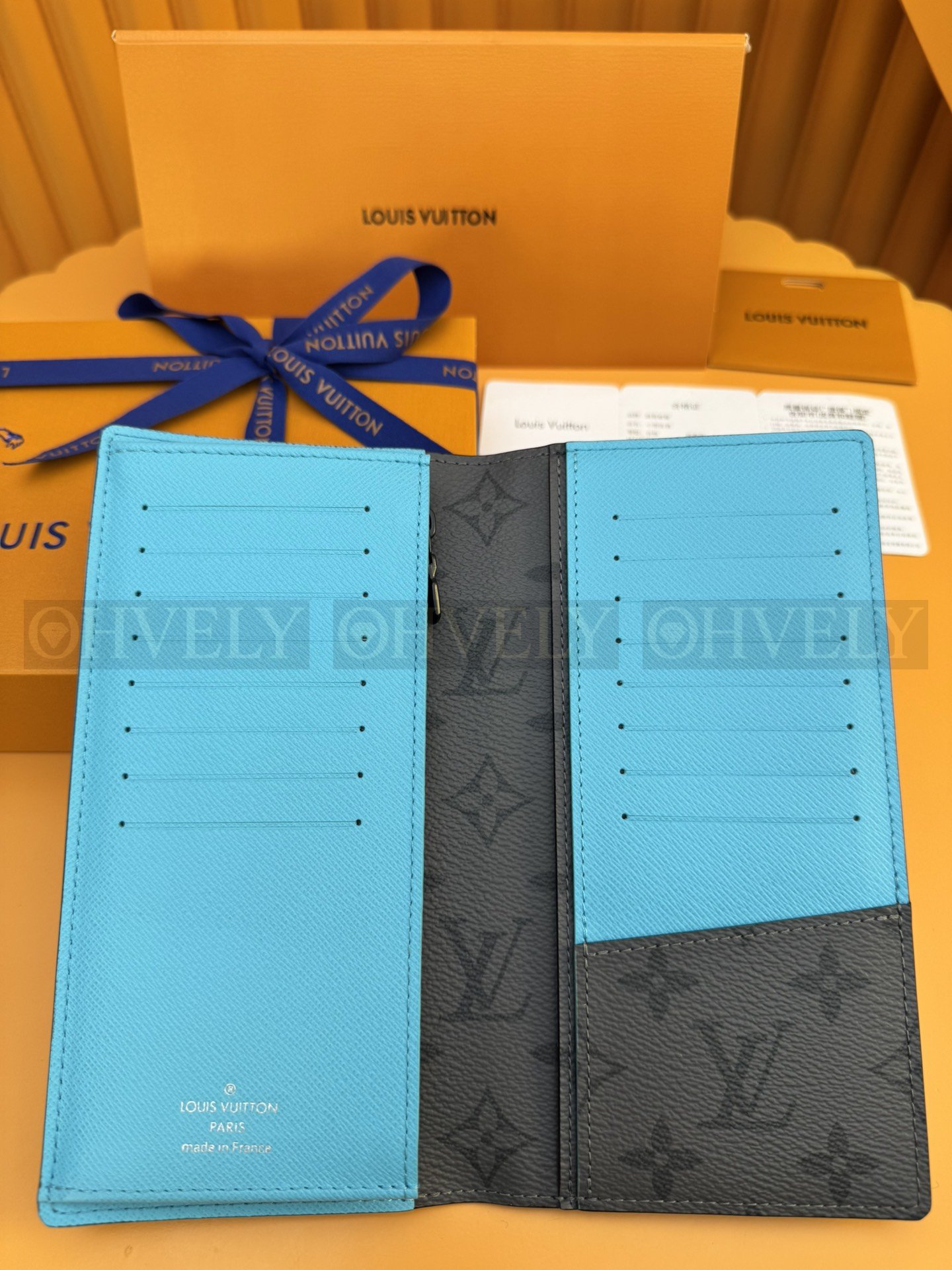 【 ZP 버전 】루이비통 Louis Vuitton 브라자 월릿 모노그램 이클립스 블루 상품 썸네일