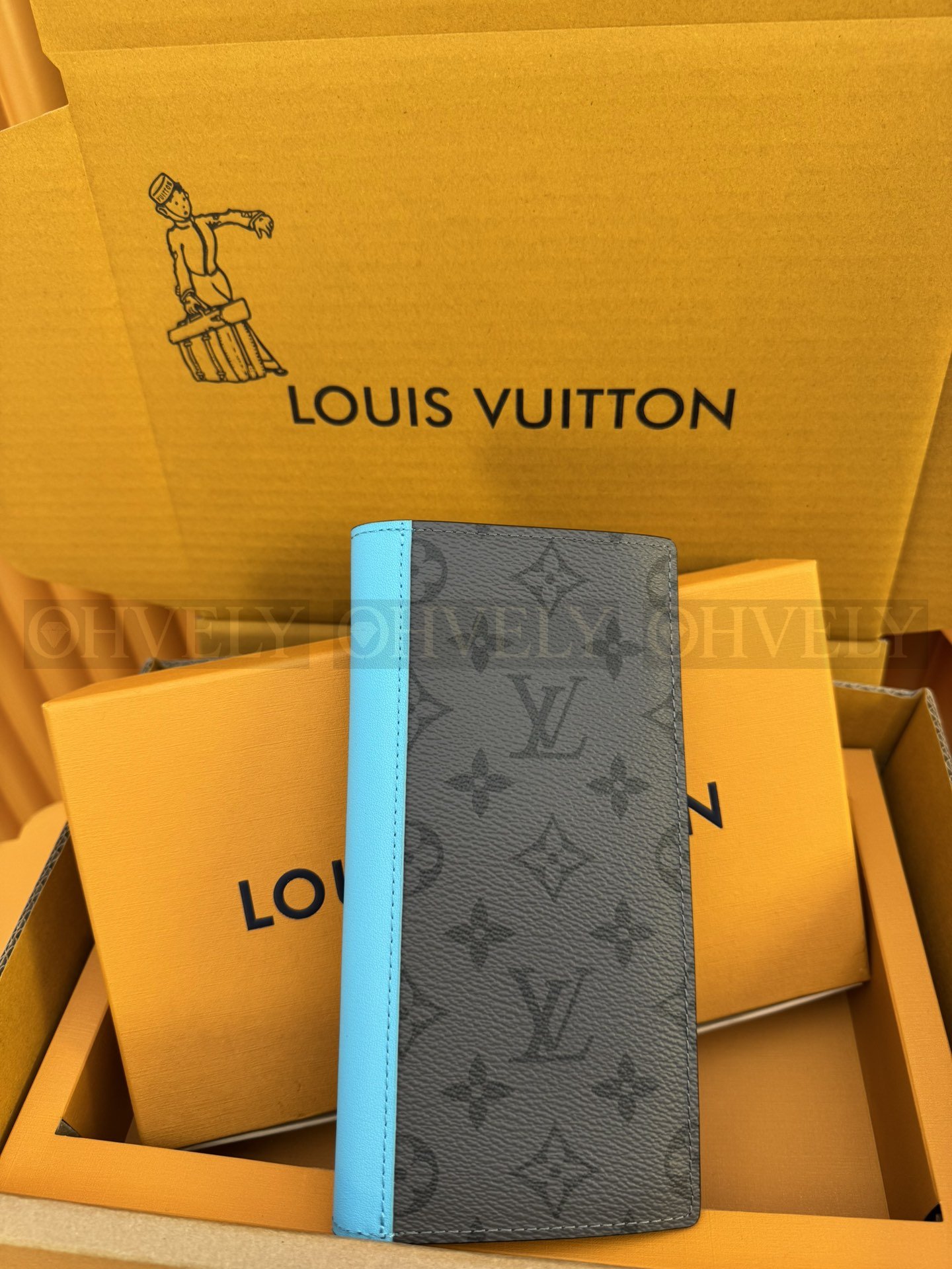 【 ZP 버전 】루이비통 Louis Vuitton 브라자 월릿 모노그램 이클립스 블루 상품 썸네일