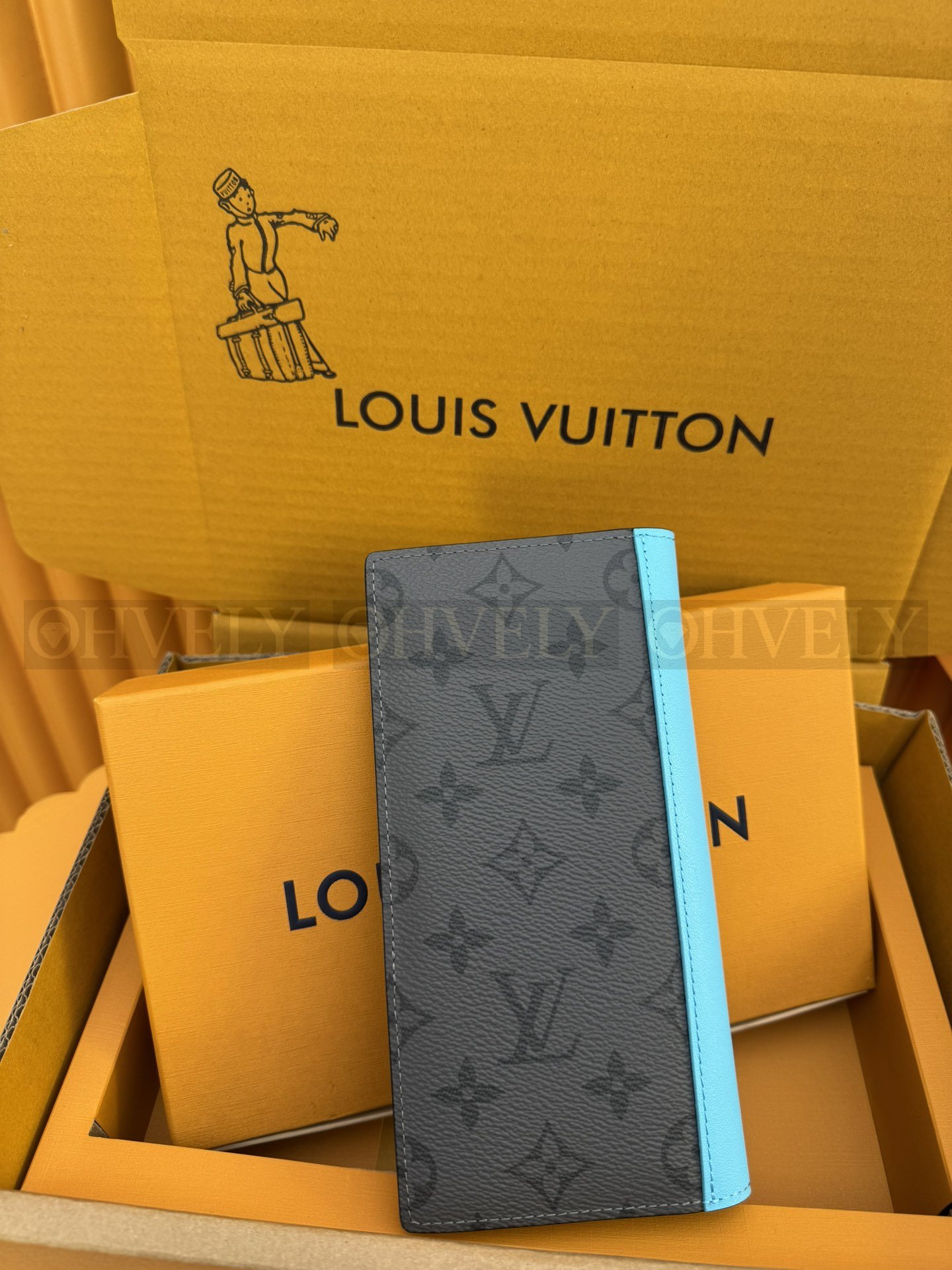 【 ZP 버전 】루이비통 Louis Vuitton 브라자 월릿 모노그램 이클립스 블루 상품 썸네일
