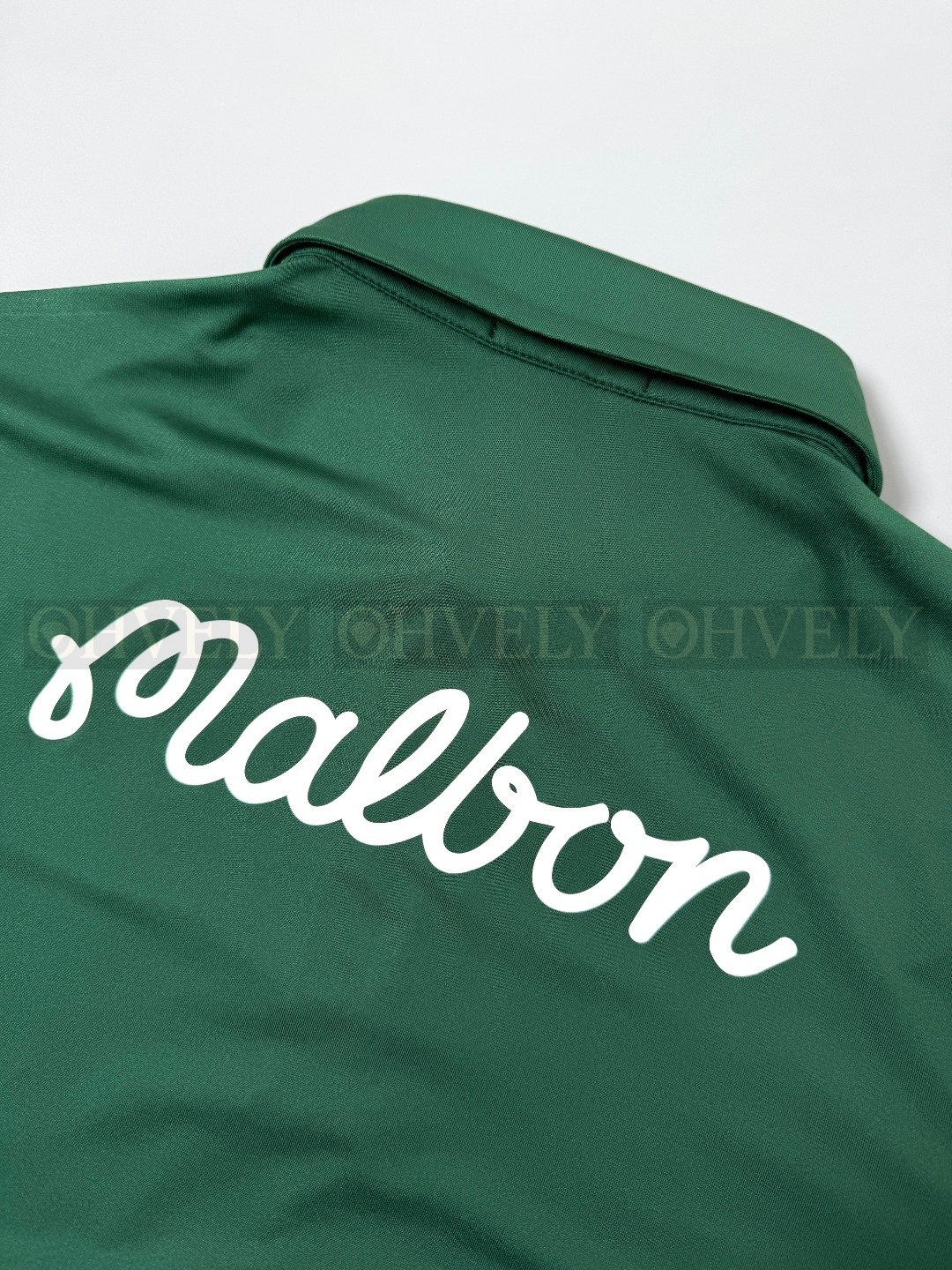 Malbon 말본 남성 배색 반소매 카라 티셔츠 (화이트/그린/네이비) 상품 썸네일