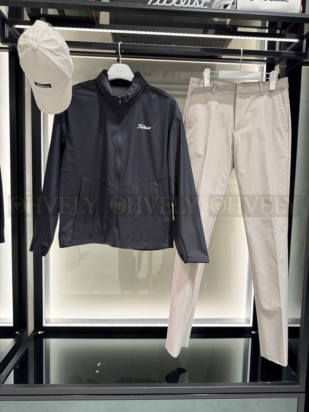 Titleist 타이틀리스트 남성 경량 후드 바람막이 재킷 점퍼 (스카이블루 / 블랙) 상품 썸네일