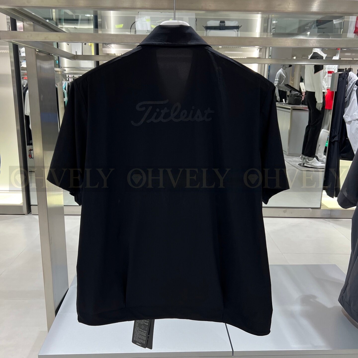 Titleist 타이틀리스트 남성 등판 백 로고 반소매 셔츠형 바람막이 자켓 (차콜, 블랙) 상품 썸네일