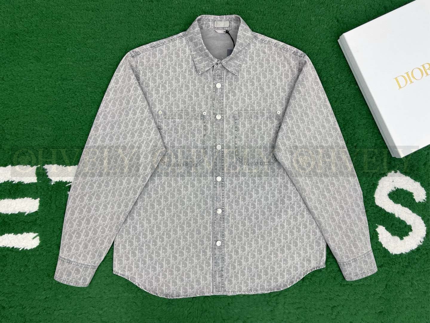 【 ZP버전 】DI  오블리크 오버셔츠 데님 자켓 그레이 상품 썸네일