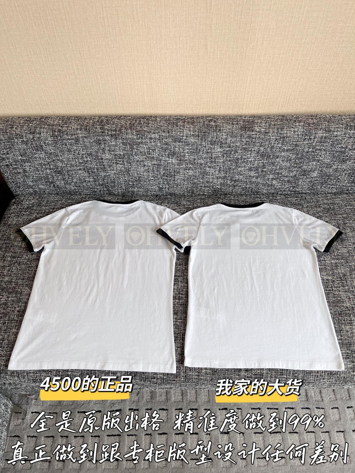 【 ZP버전 】로에베 마이크로 로고 클래식 링거 반팔 티셔츠 화이트 상품 썸네일
