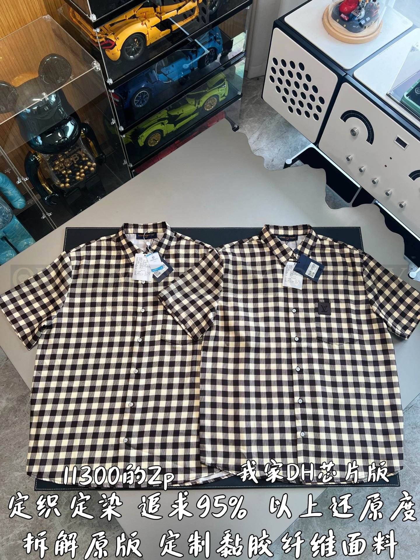 【 ZP버전 】 L 체크 칼라 반팔 셔츠 상품 썸네일