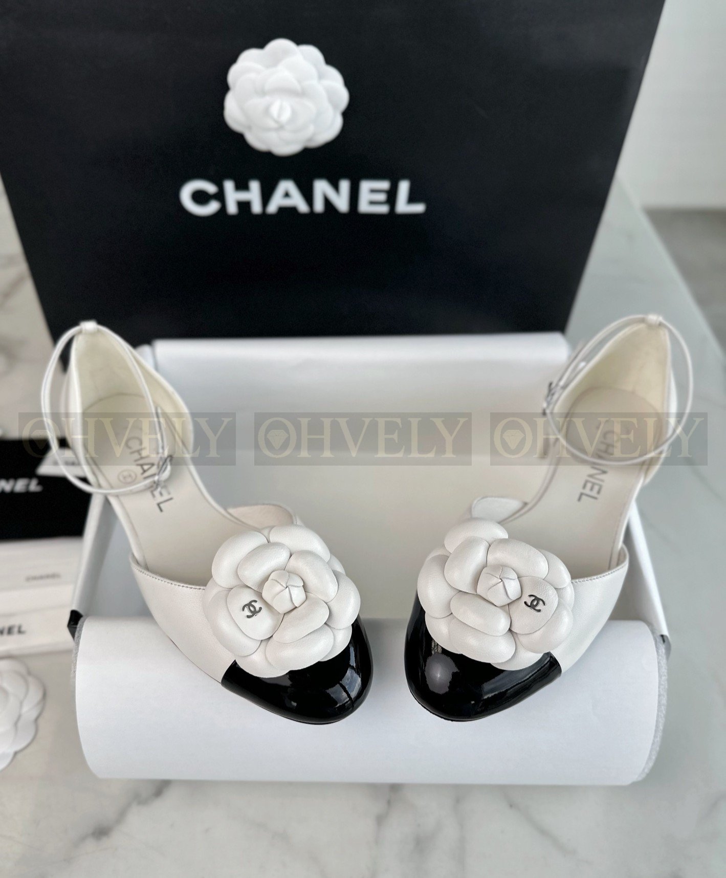 【 ZP버전 】CN 카멜리아 안클 스트랩 펌프스