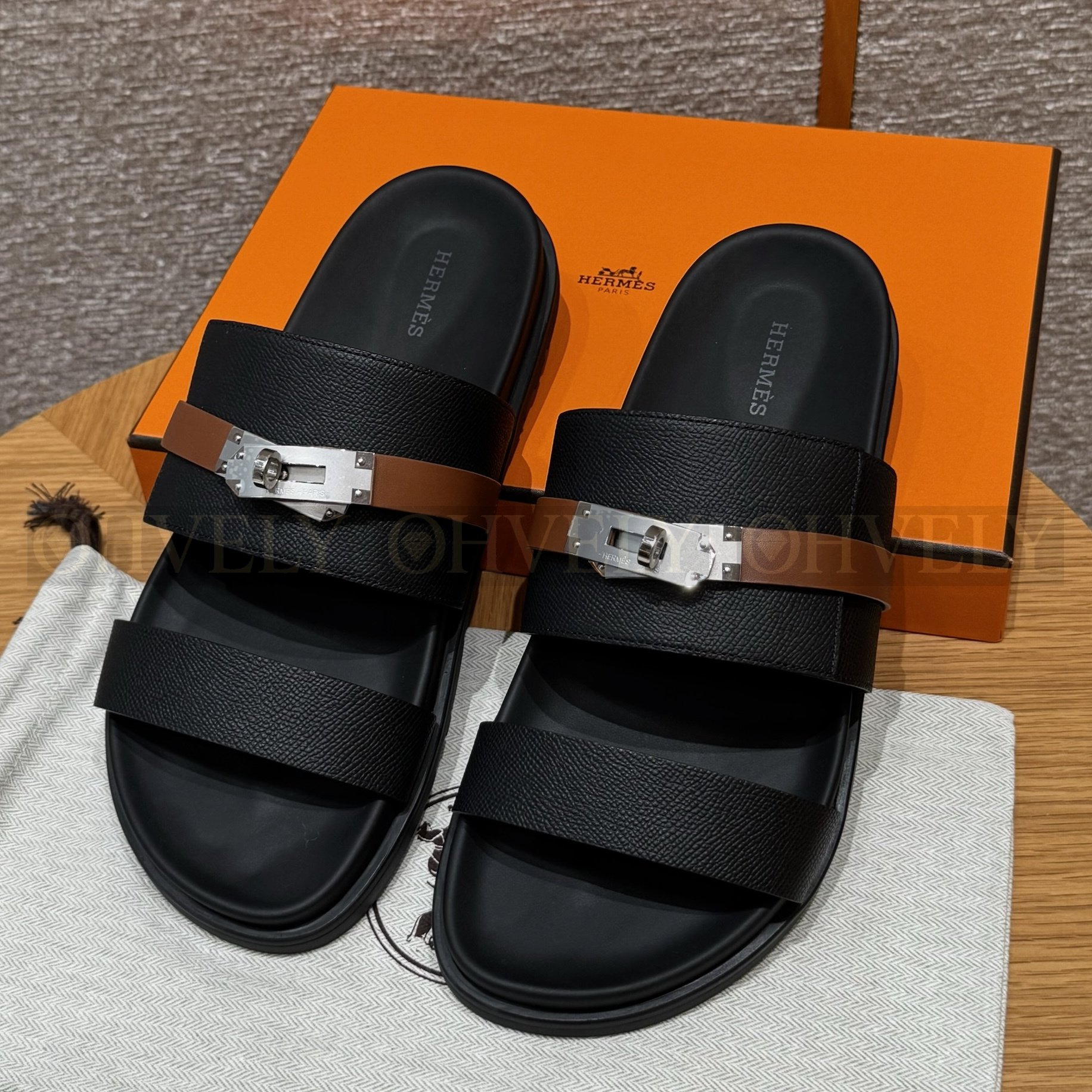 【 ZP버전 】H 잭슨 샌들 블랙 내추럴