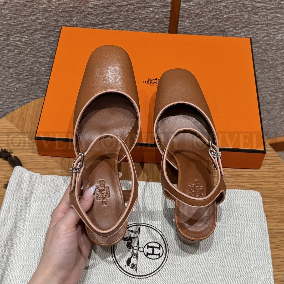 【 ZP버전 】H 카밀라 60 펌프스 힐 캐슈넛 브라운 상품 썸네일