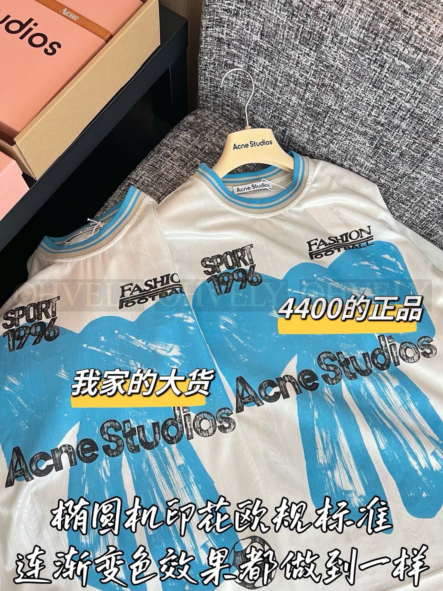 【 ZP버전 】AC 한정판 블루 리본 반팔 티셔츠 상품 썸네일
