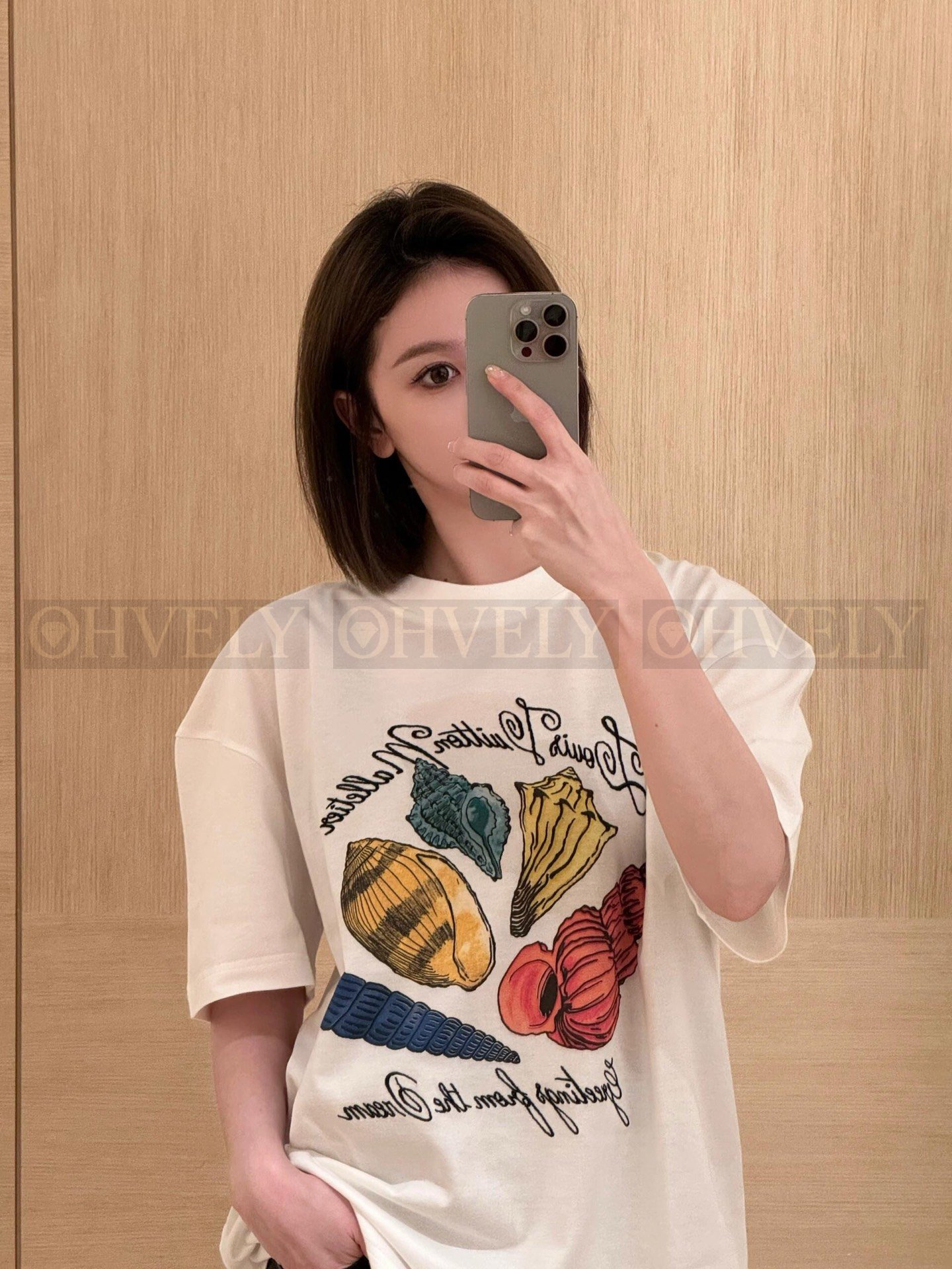 【 ZP버전 】LV 레터링 소라 프린팅 반팔 티셔츠 상품 썸네일