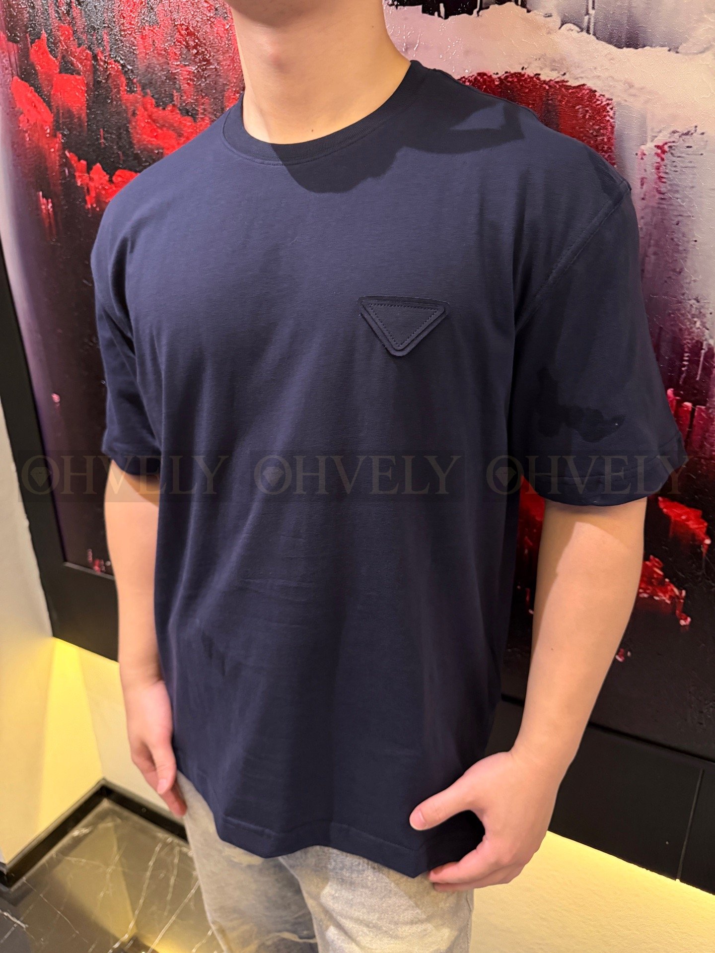 【 ZP버전 】P 삼각 로고 와펜 반팔 티셔츠 상품 썸네일