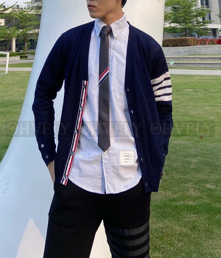 【 ZP버전 】TB 클래식 사선 사바 울 브이넥 가디건 상품 썸네일