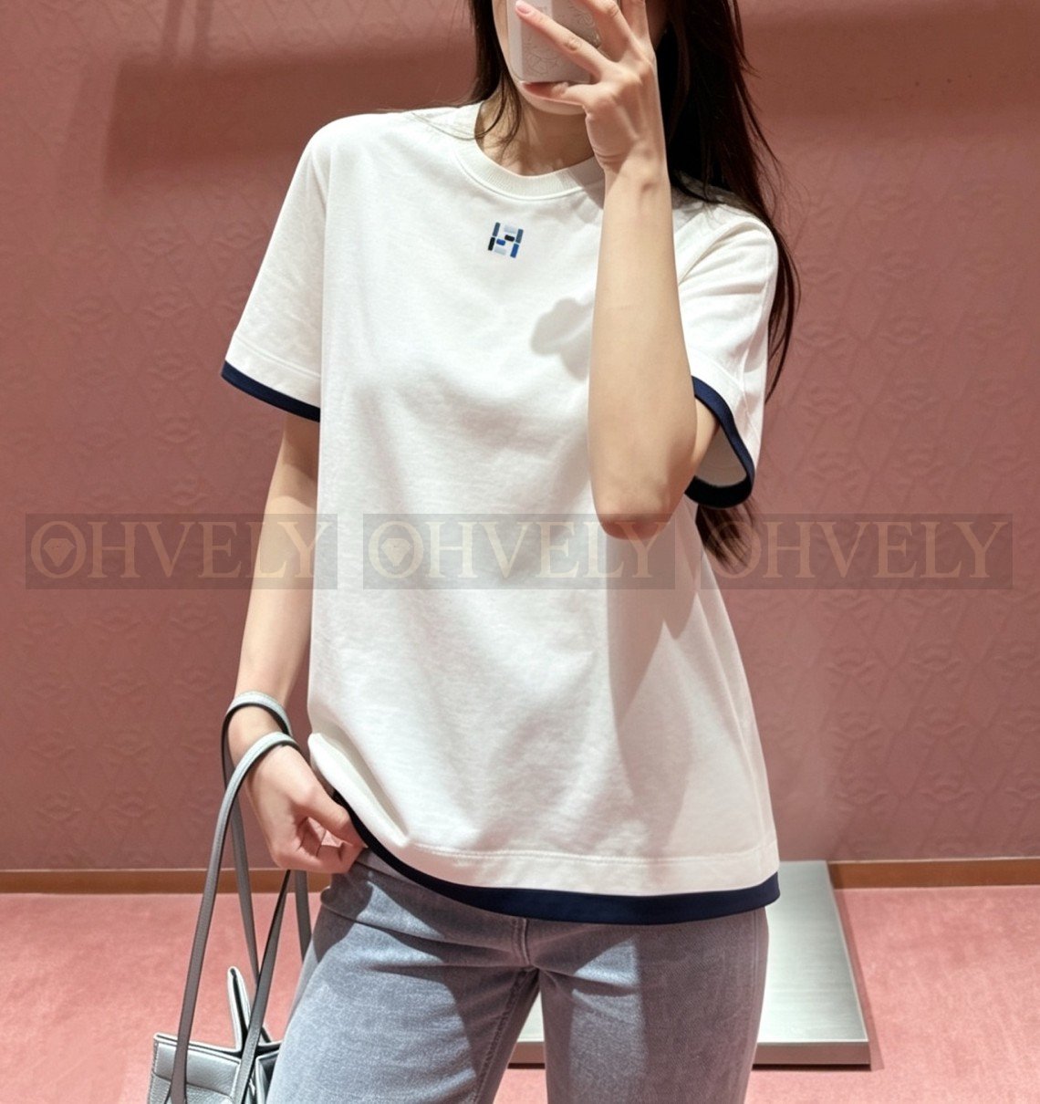 【 ZP버전 】FD 레이어드 더블 카라 반팔 티셔츠 상품 썸네일