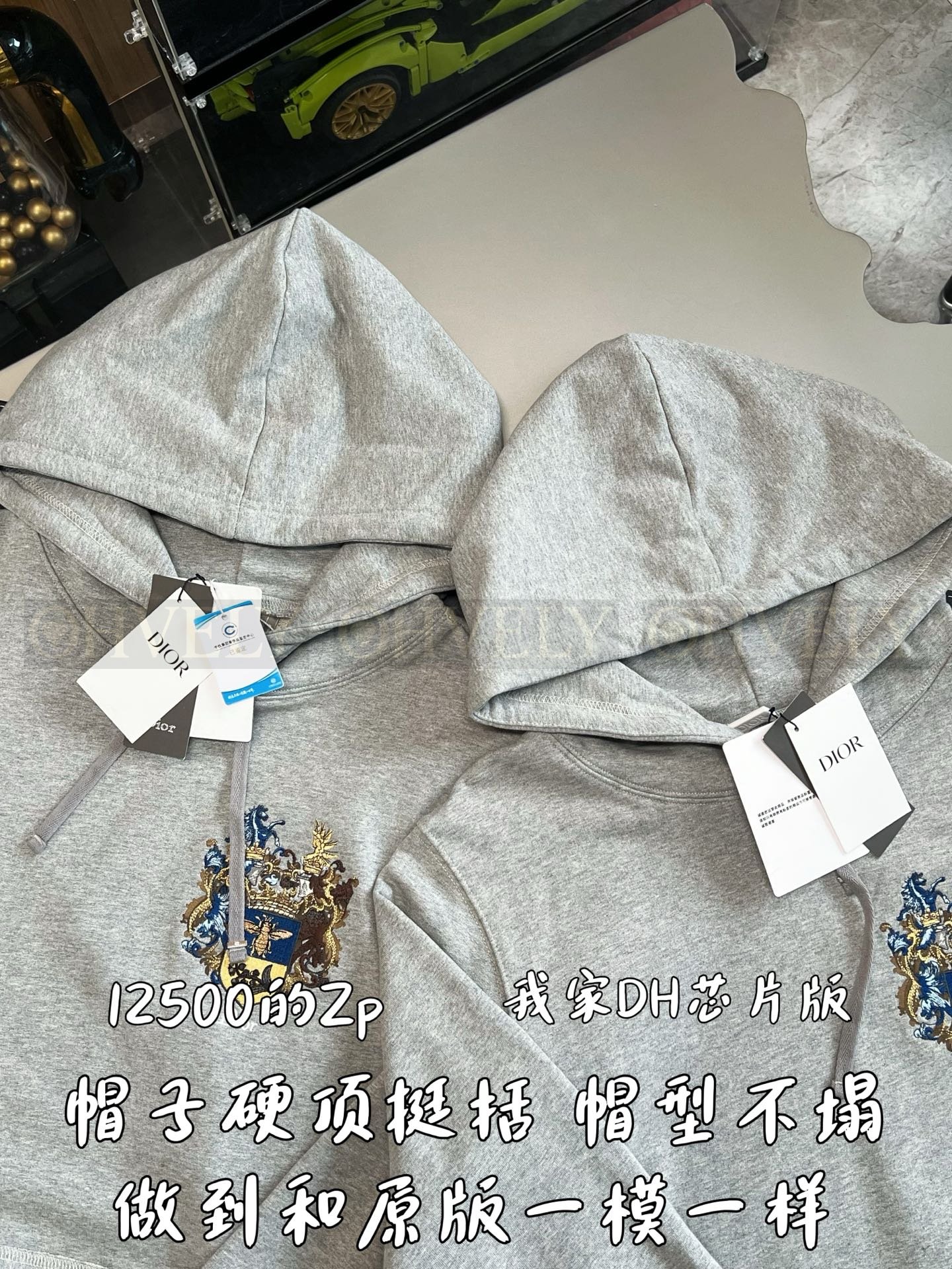 【 ZP버전 】DI 자수 문양 후드 티셔츠 상품 썸네일