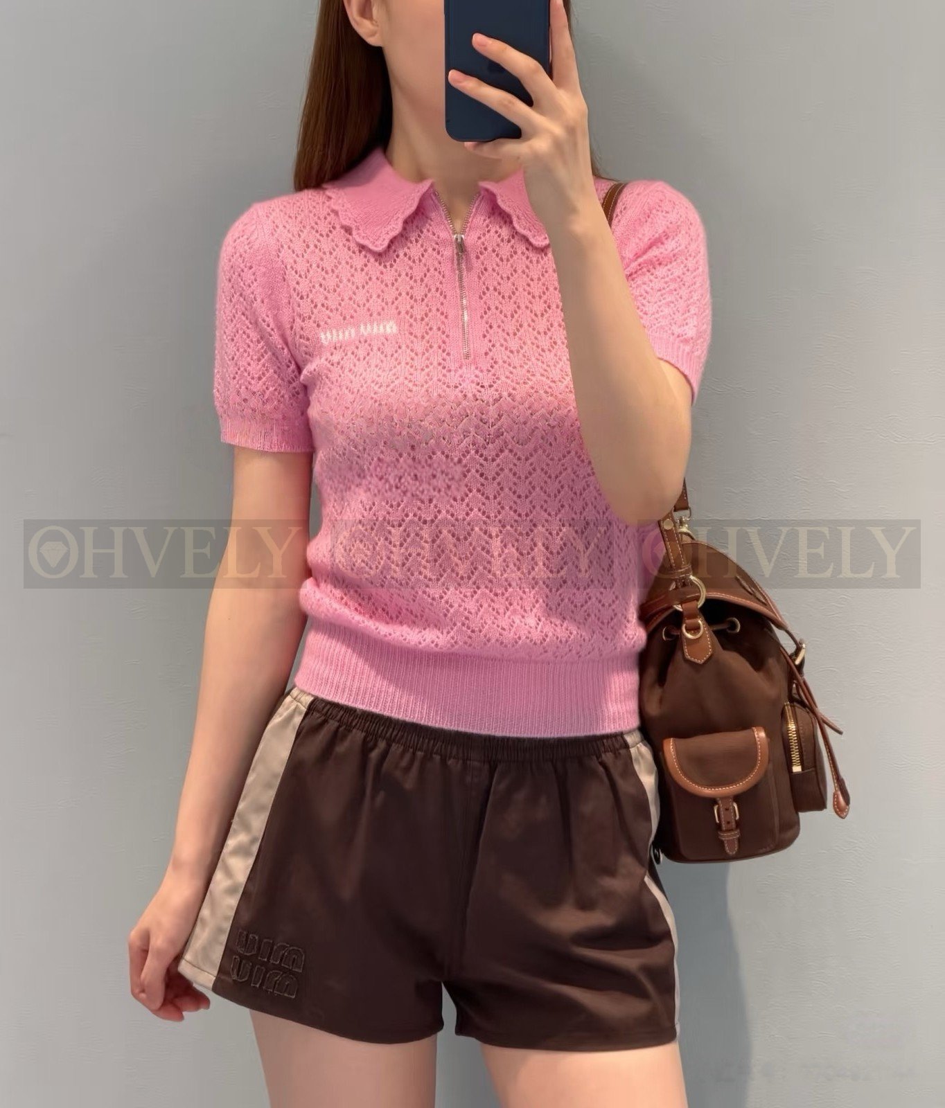 【 ZP버전 】MIU 프레피룩 카라 니트 조끼 베스트 상품 썸네일