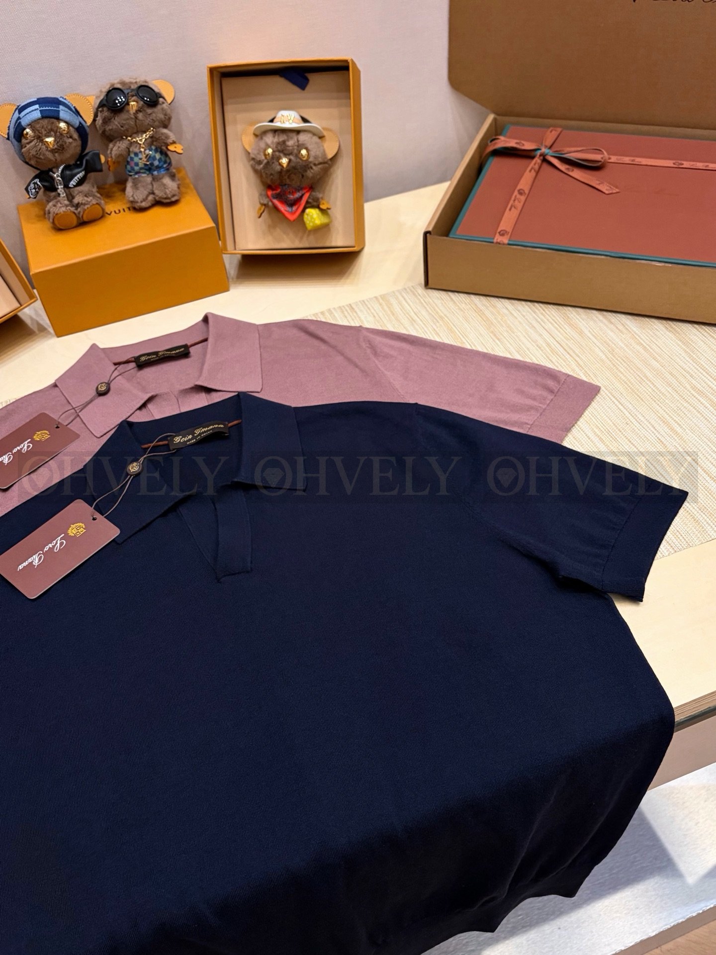 【 ZP버전 】 LP 오픈카라 니트 반팔티 (2컬러) 상품 썸네일