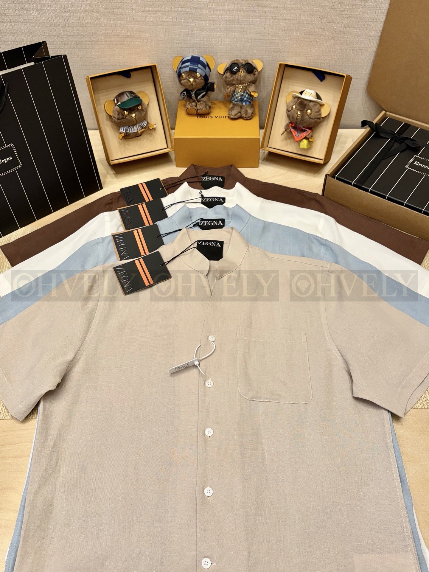 【 ZP버전 】ZE 차이나카라 반팔 셔츠 (4컬러)