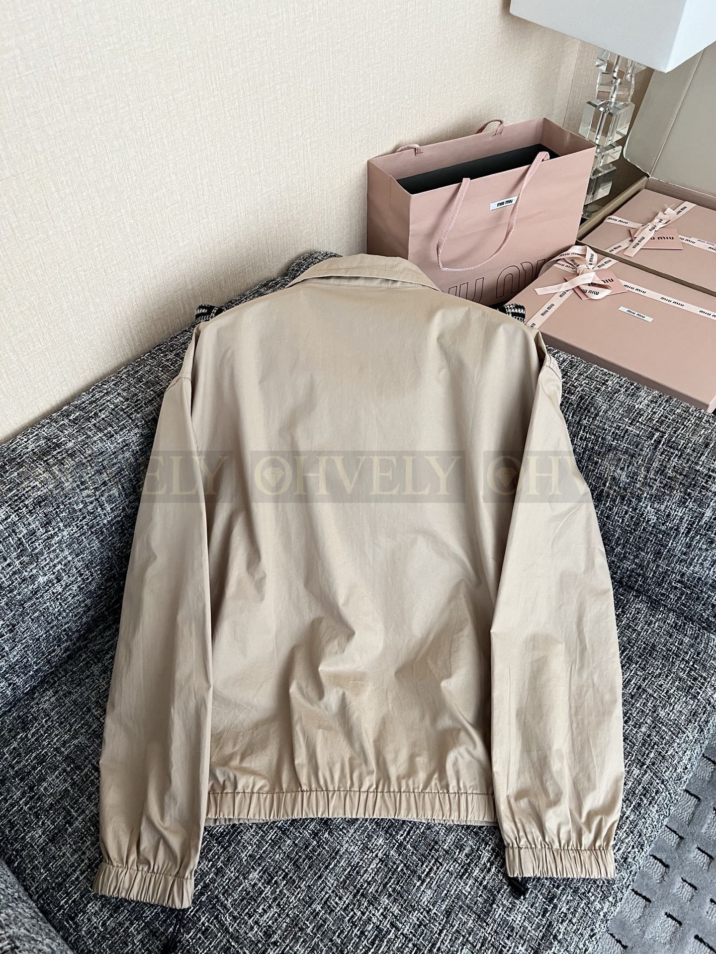 【 ZP버전 】MIU 카키 캐주얼 바람막이 자켓 상품 썸네일