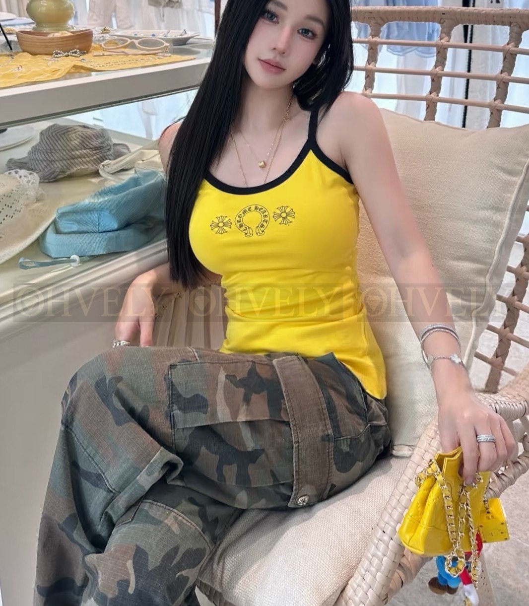 【 ZP버전 】CH 말발굽 프린팅 나시 탑